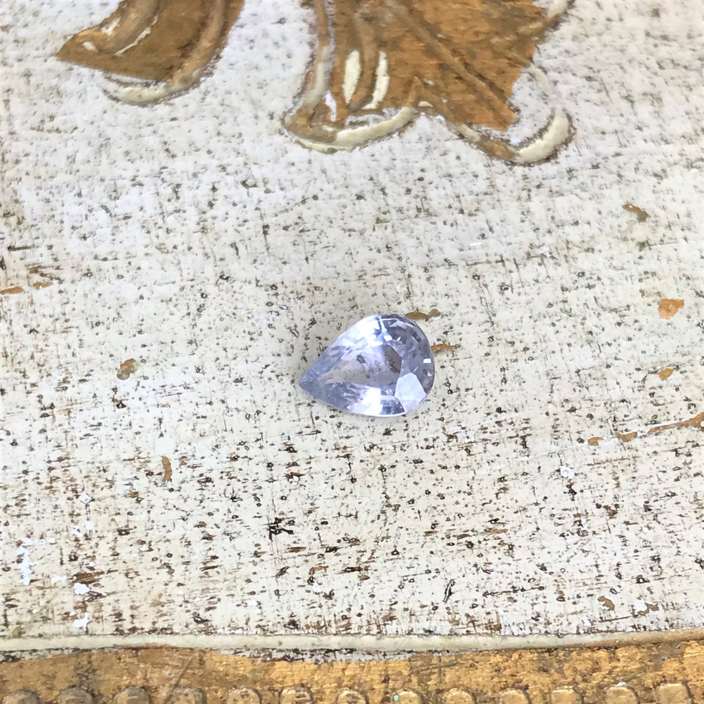 Natural Violet  Blue Sapphire 0.69 carat 6.5 x 4.7 mm Pear Cut, Faceted Loose Gemstone Light Purple Unmounted Gem 6.5 x 5mm