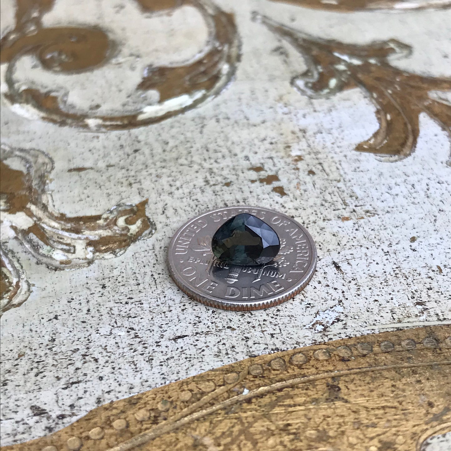 Natural Dark Green Blue Sapphire 8x6mm 2 Carat Gemstone Fat Pear Tear Drop Corundum Faceted Loose Unmounted