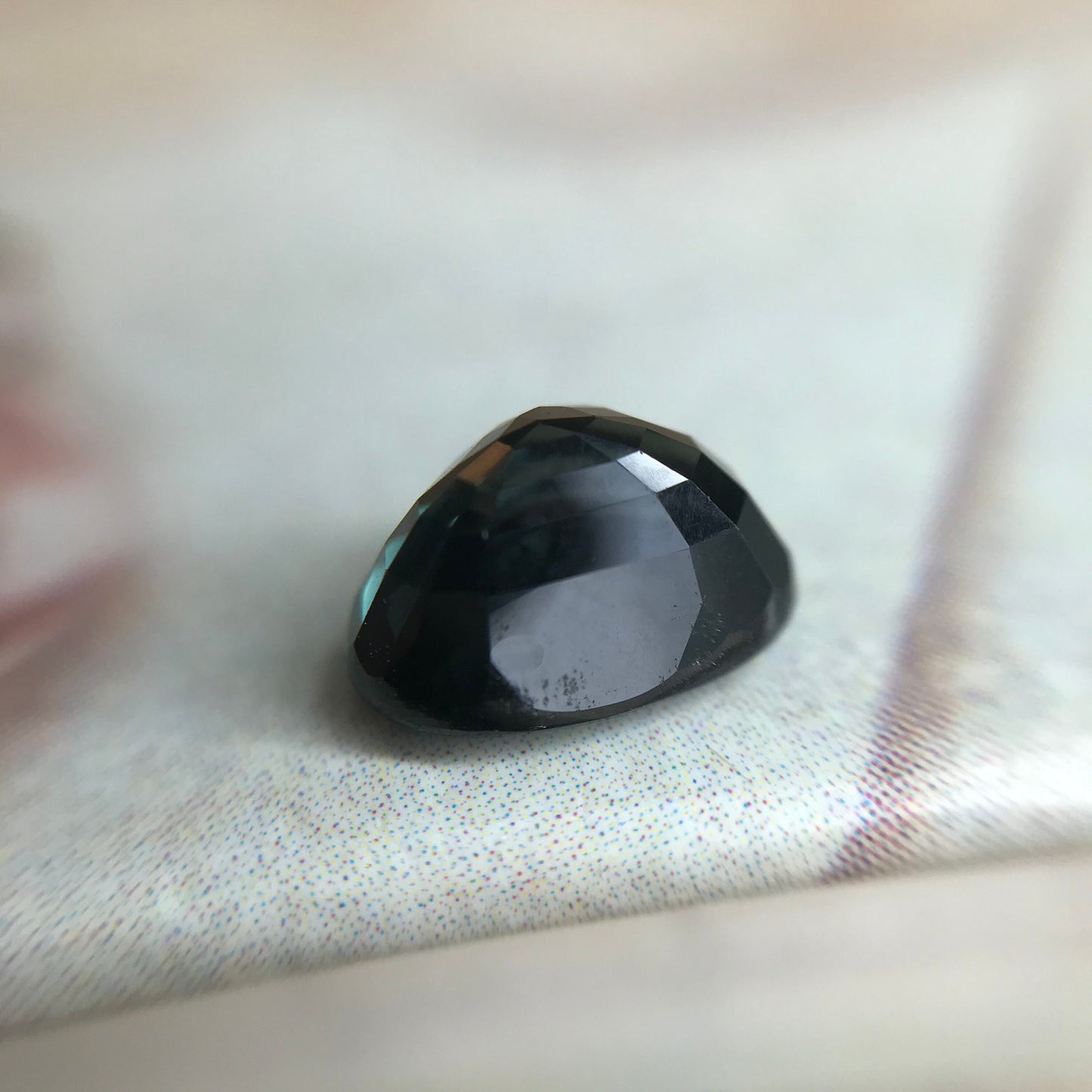 Natural Dark Green Blue Sapphire 8x6mm 2 Carat Gemstone Fat Pear Tear Drop Corundum Faceted Loose Unmounted