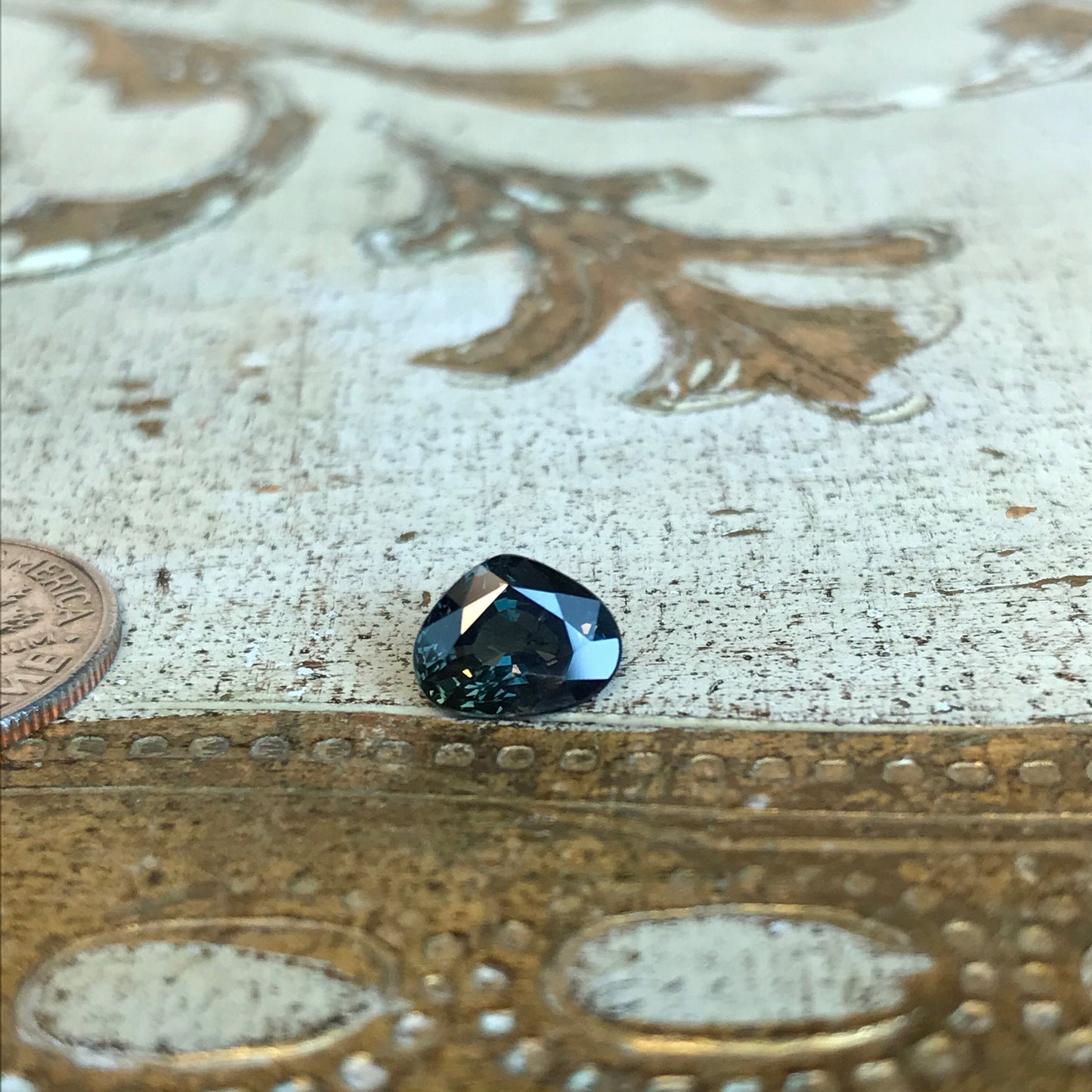 Natural Dark Green Blue Sapphire 8x6mm 2 Carat Gemstone Fat Pear Tear Drop Corundum Faceted Loose Unmounted