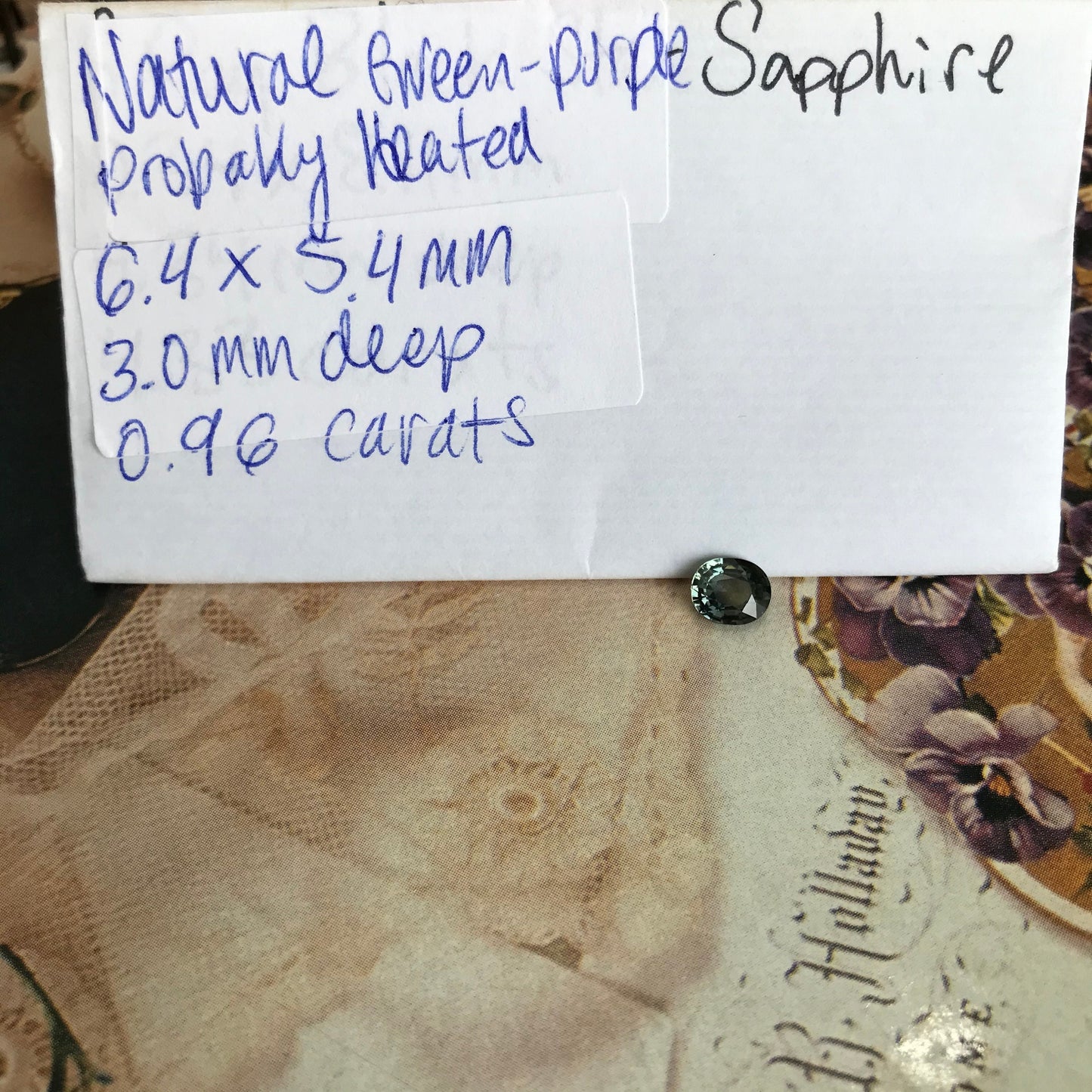 Color Change Natural Sapphire 6.4x5.4mm Oval 0.96 Carat - Blue Purple to Blue Green Gemstone - Corundum Gem Faceted Loose Unmounted