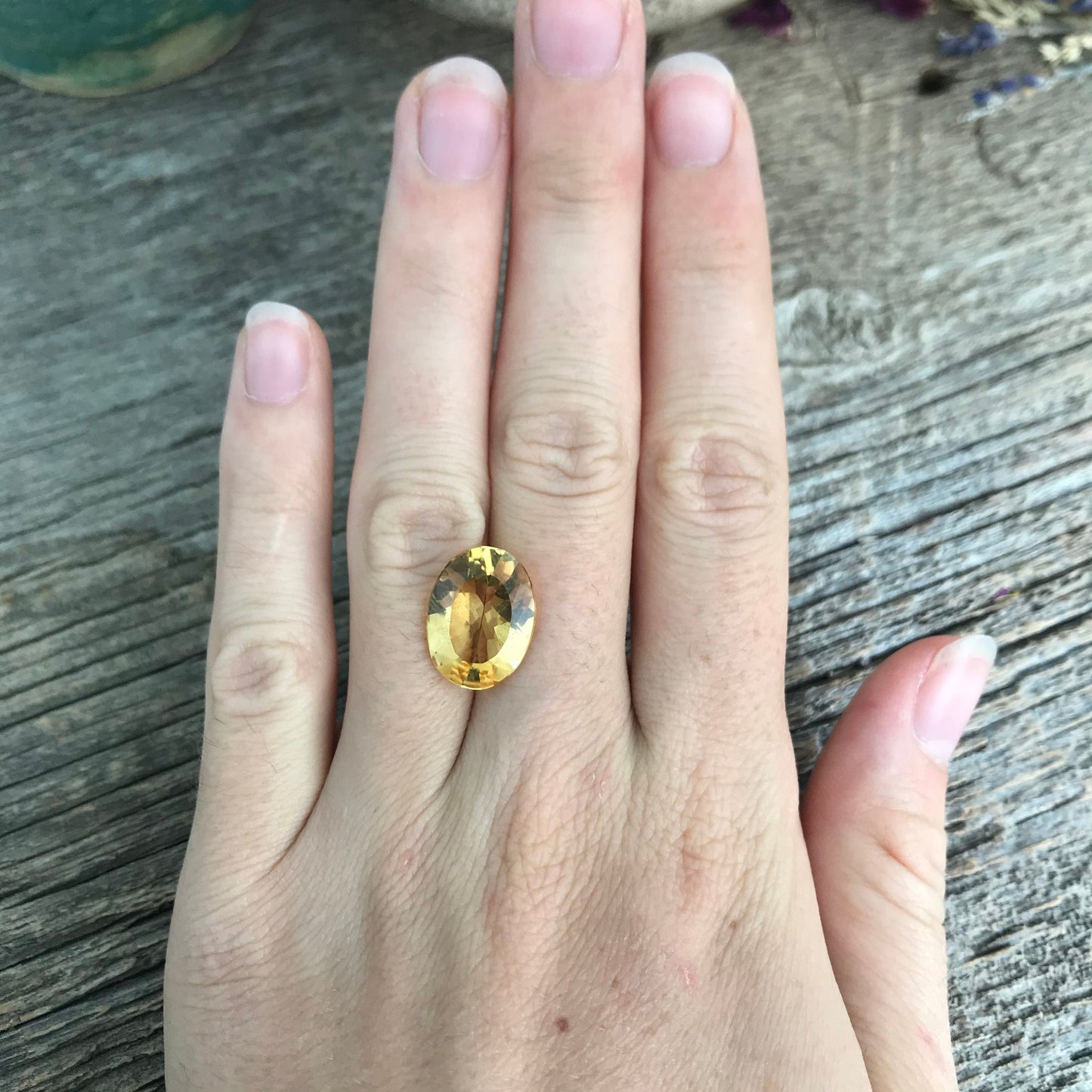 16x12mm Orangey Yellow Citrine 6.29 cts Oval cut, Reclaimed/Recycled Gemstone Loose Faceted November Birthstone US Seller, Quartz