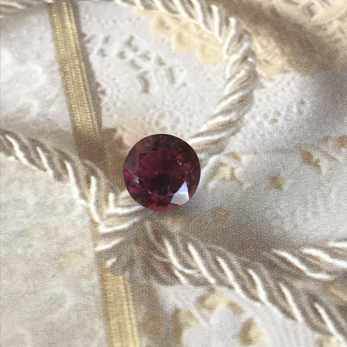 Natural Purple Pink Tourmaline 1.91 carat 8mm Round Cut, Unmounted Faceted Loose Gemstone, Purple Rubellite