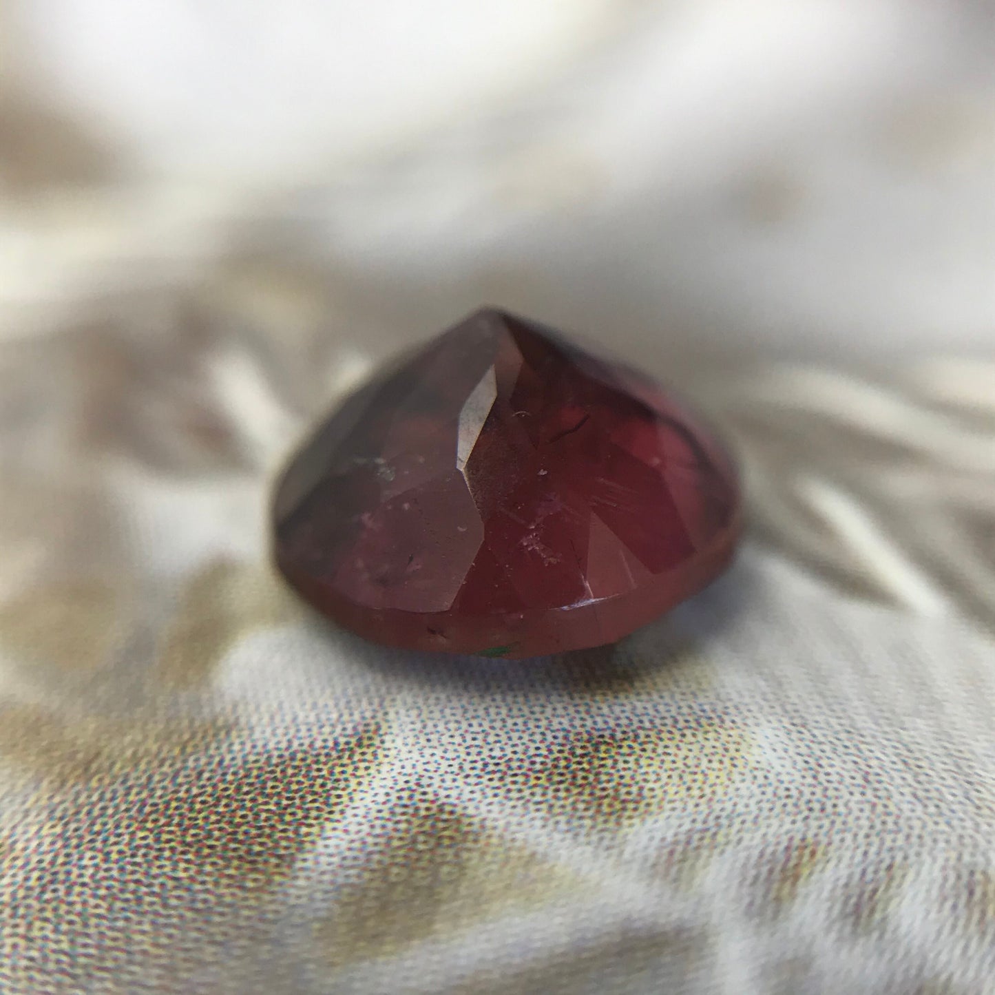 Natural Purple Pink Tourmaline 1.91 carat 8mm Round Cut, Unmounted Faceted Loose Gemstone, Purple Rubellite