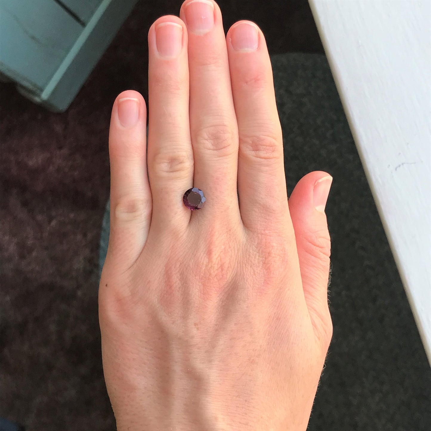 Natural Purple Pink Tourmaline 1.91 carat 8mm Round Cut, Unmounted Faceted Loose Gemstone, Purple Rubellite