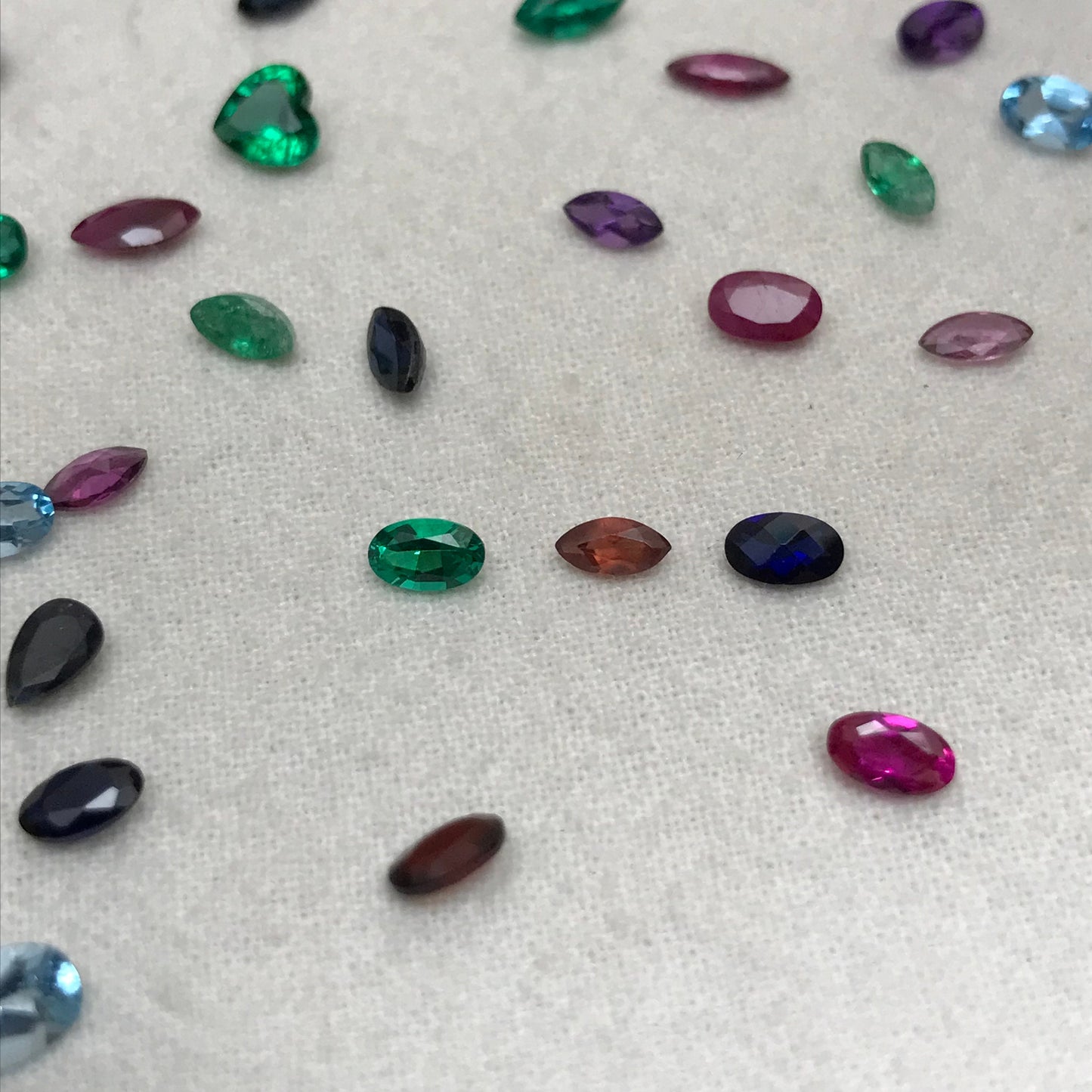 3 Gemstone Mix, 5mm Loose Faceted Gems, Precious and Semiprecious Gems, Topaz, Amethyst, Ruby, Sapphire, Emerald, Surprise Gems