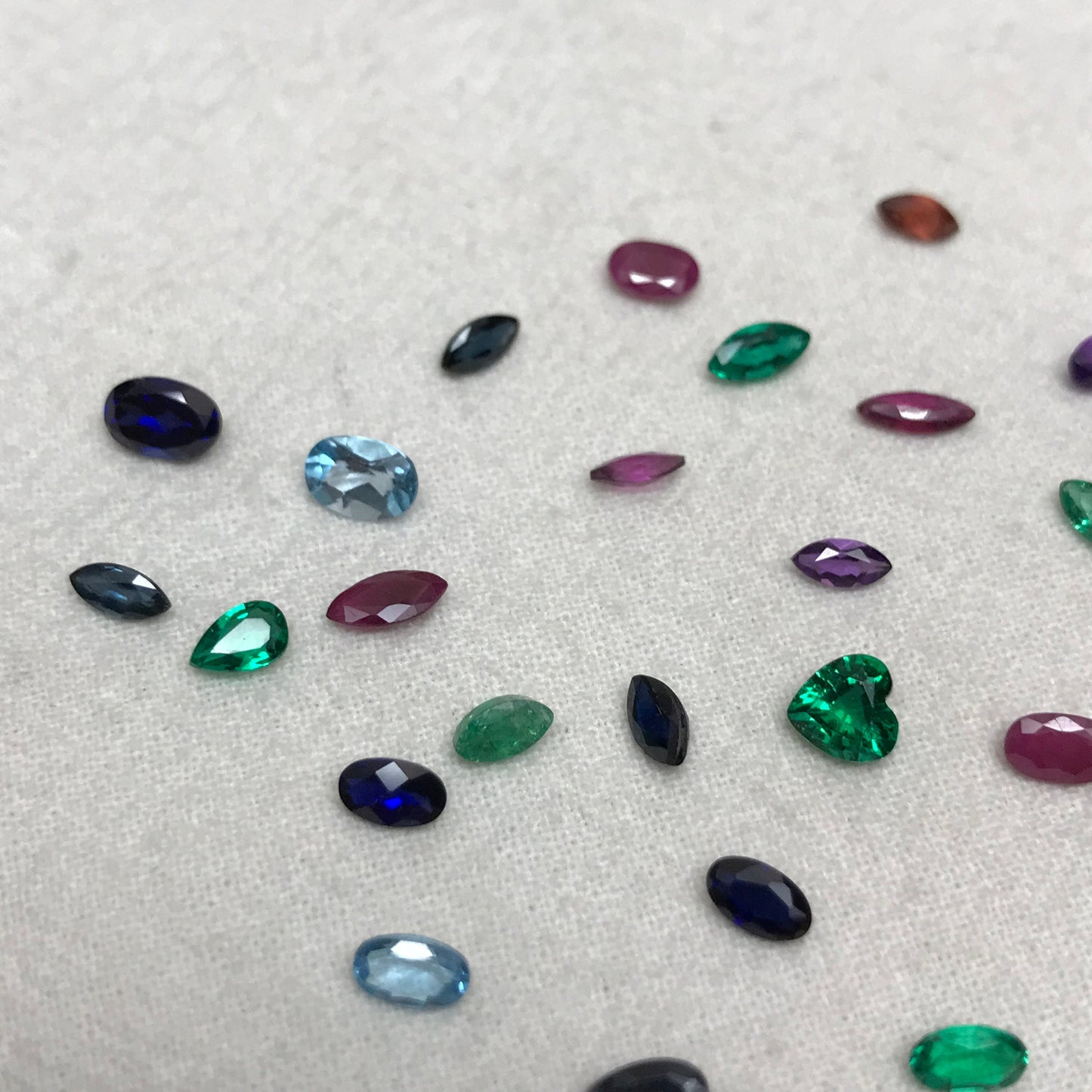 3 Gemstone Mix, 5mm Loose Faceted Gems, Precious and Semiprecious Gems, Topaz, Amethyst, Ruby, Sapphire, Emerald, Surprise Gems