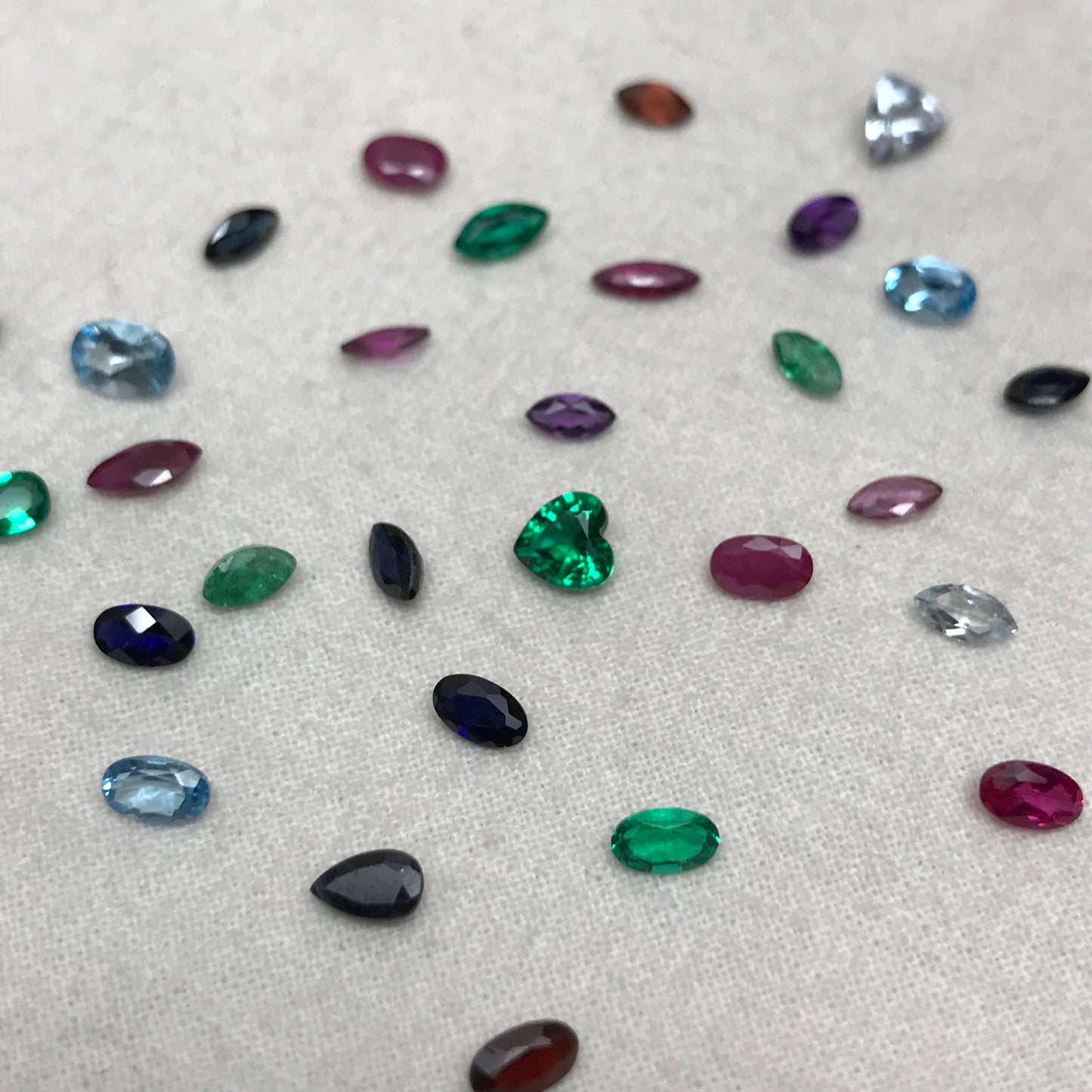 3 Gemstone Mix, 5mm Loose Faceted Gems, Precious and Semiprecious Gems, Topaz, Amethyst, Ruby, Sapphire, Emerald, Surprise Gems