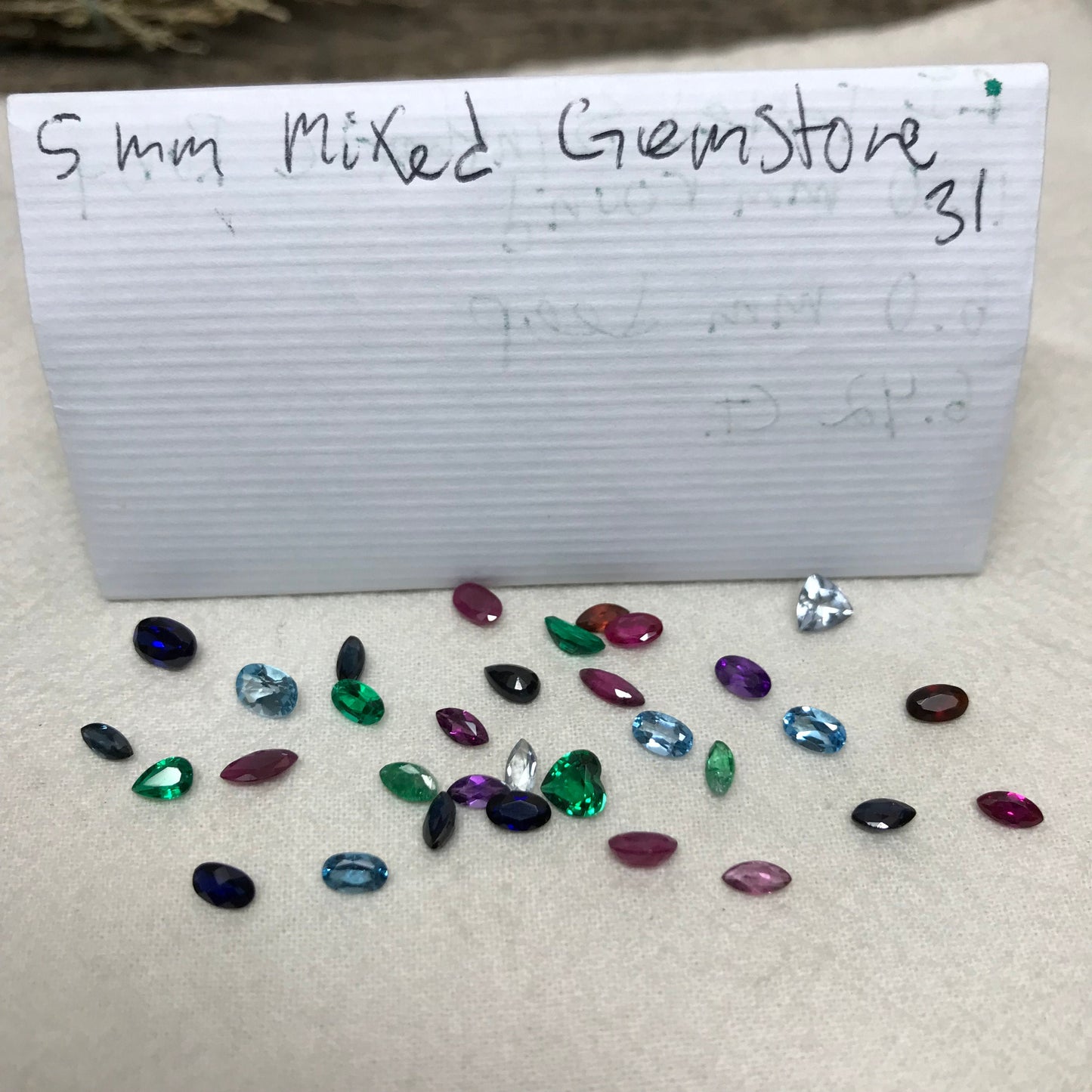 3 Gemstone Mix, 5mm Loose Faceted Gems, Precious and Semiprecious Gems, Topaz, Amethyst, Ruby, Sapphire, Emerald, Surprise Gems