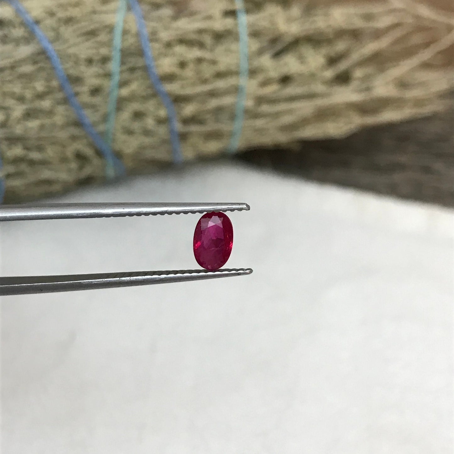 6x4mm Natural Ruby Heated with Flux Healing 0.60 Carat, Oval Cut Gemstone, Loose Faceted July Birthstone Treated Red Ruby