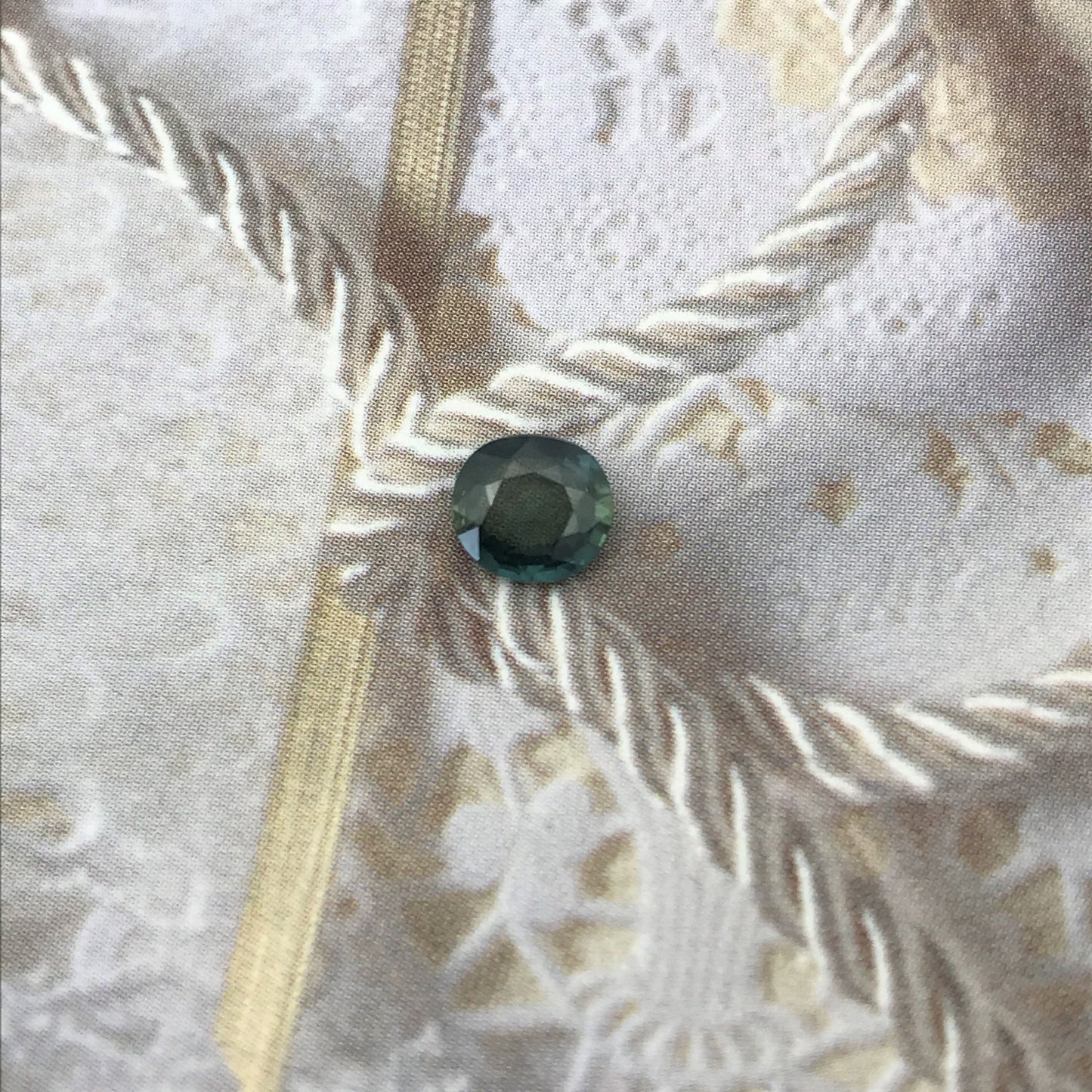 Natural Blue Green Sapphire 1.05 carat Roundish Oval Cut 6.2x5.7mm Faceted Loose Teal Sapphire,  Unmounted Gem,  Mermaid Sapphire