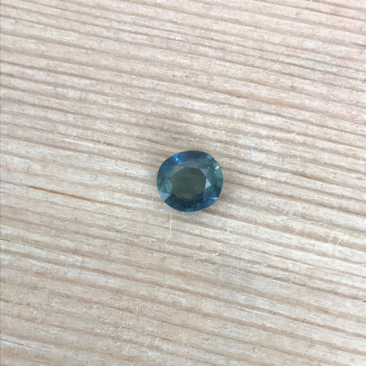 Natural Blue Green Sapphire 1.05 carat Roundish Oval Cut 6.2x5.7mm Faceted Loose Teal Sapphire,  Unmounted Gem,  Mermaid Sapphire