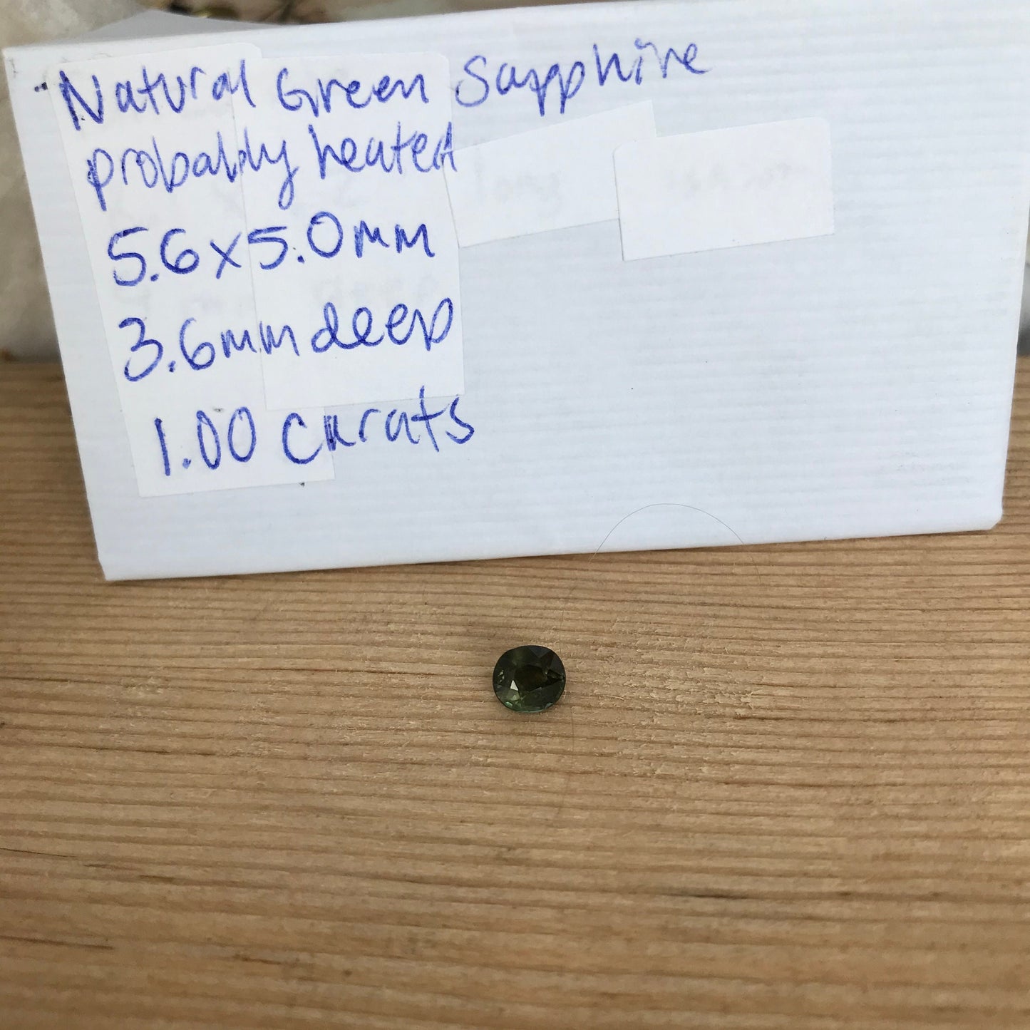 Natural Green Sapphire 5.6x5mm 1 Carat Oval Corundum Faceted Gem Loose Unmounted Green Gemstone