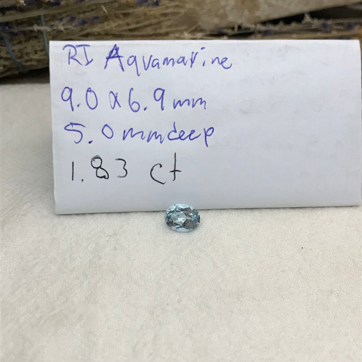 9x7mm Blue Aquamarine, 1.83 Carat Light Blue Oval Cut Natural Loose Gem Faceted Gemstone Beryl March Birthstone