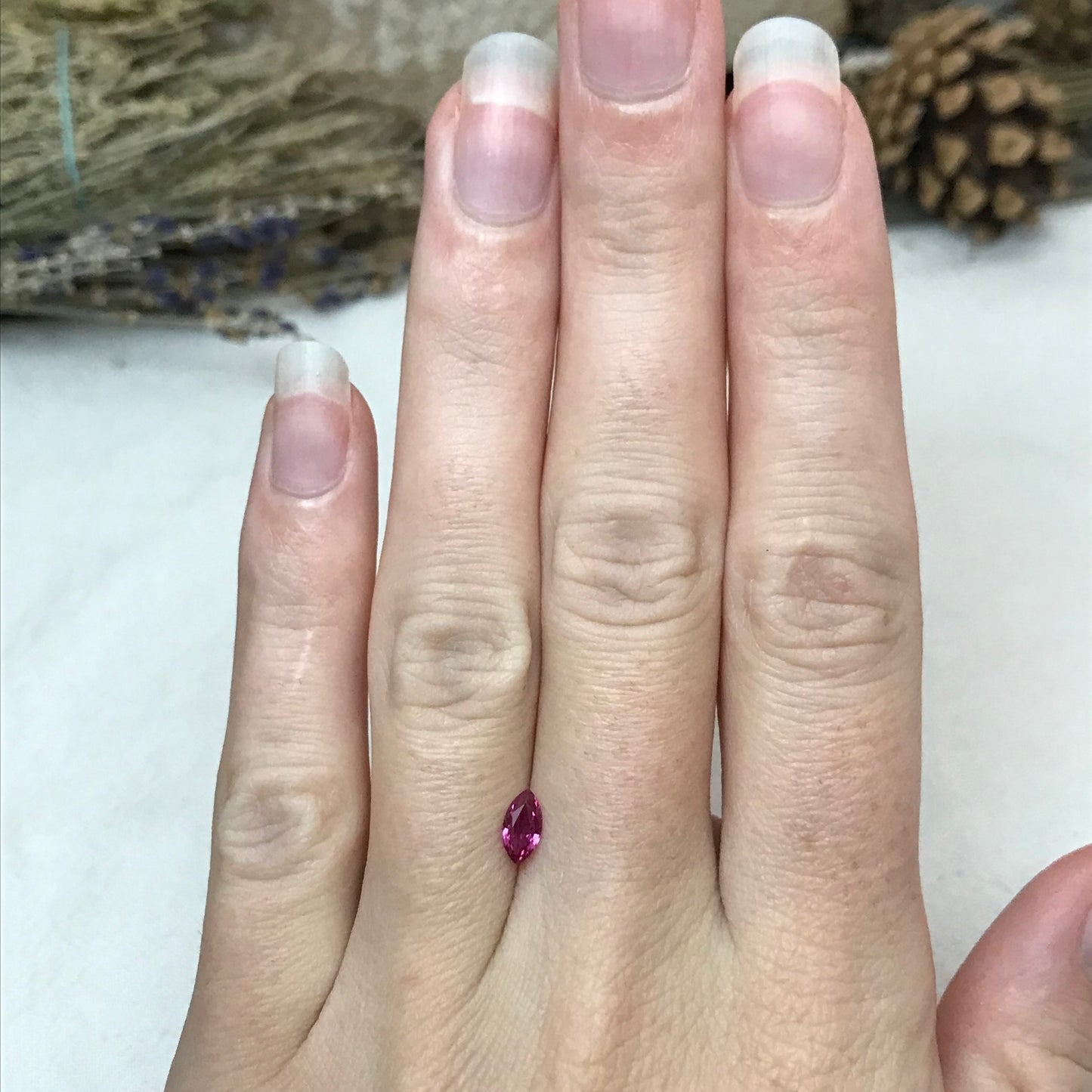 Marquise Natural Ruby 0.41 Carat, 6.5x3.5mm Gemstone, Loose Faceted July Birthstone Heated Pink Red Ruby