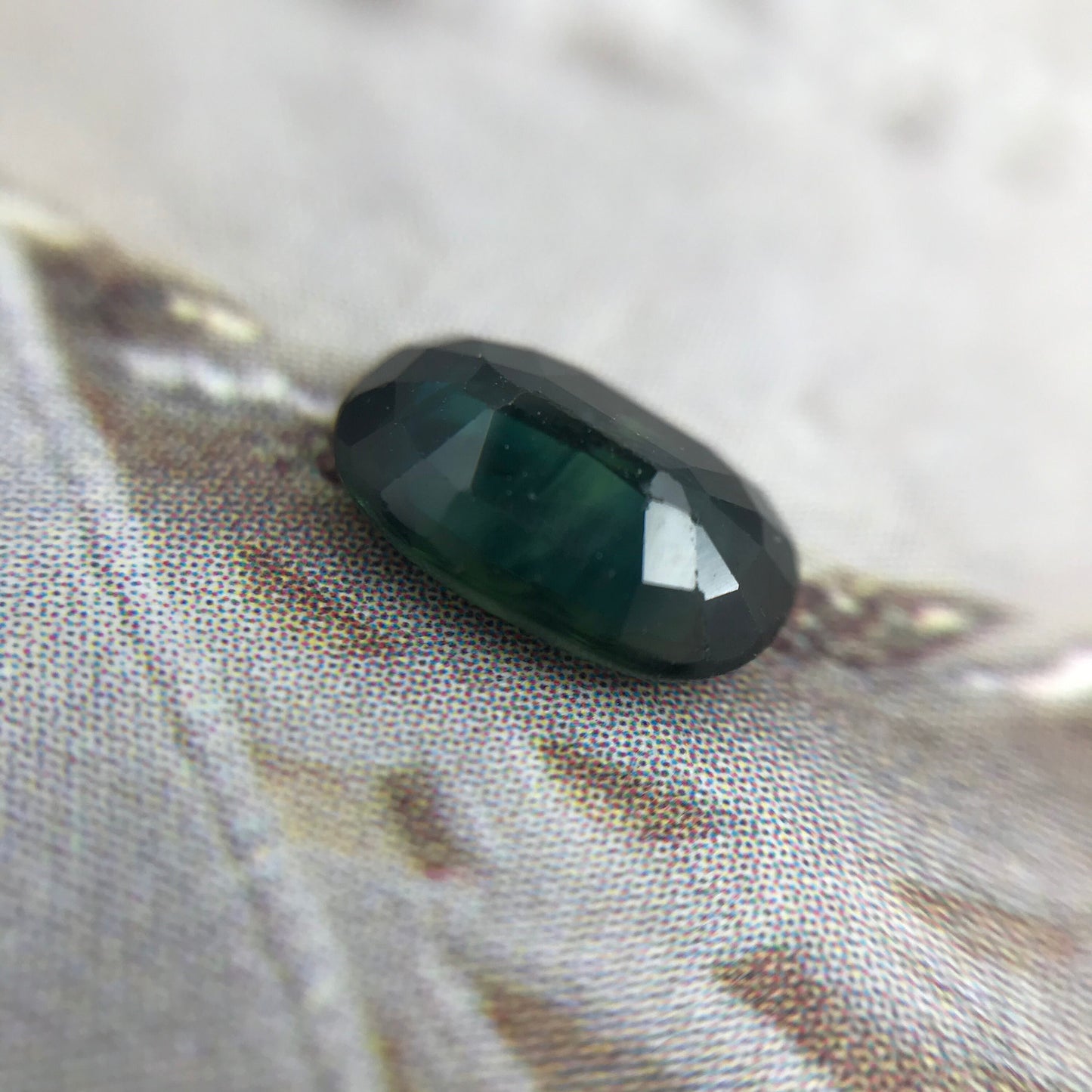 Natural Dark Teal Blue Sapphire 7.8x5mm Oval 1.04 Carat Unheated Faceted Loose Unmounted Gemstone Earth Mined Gem US Seller- Reclaimed