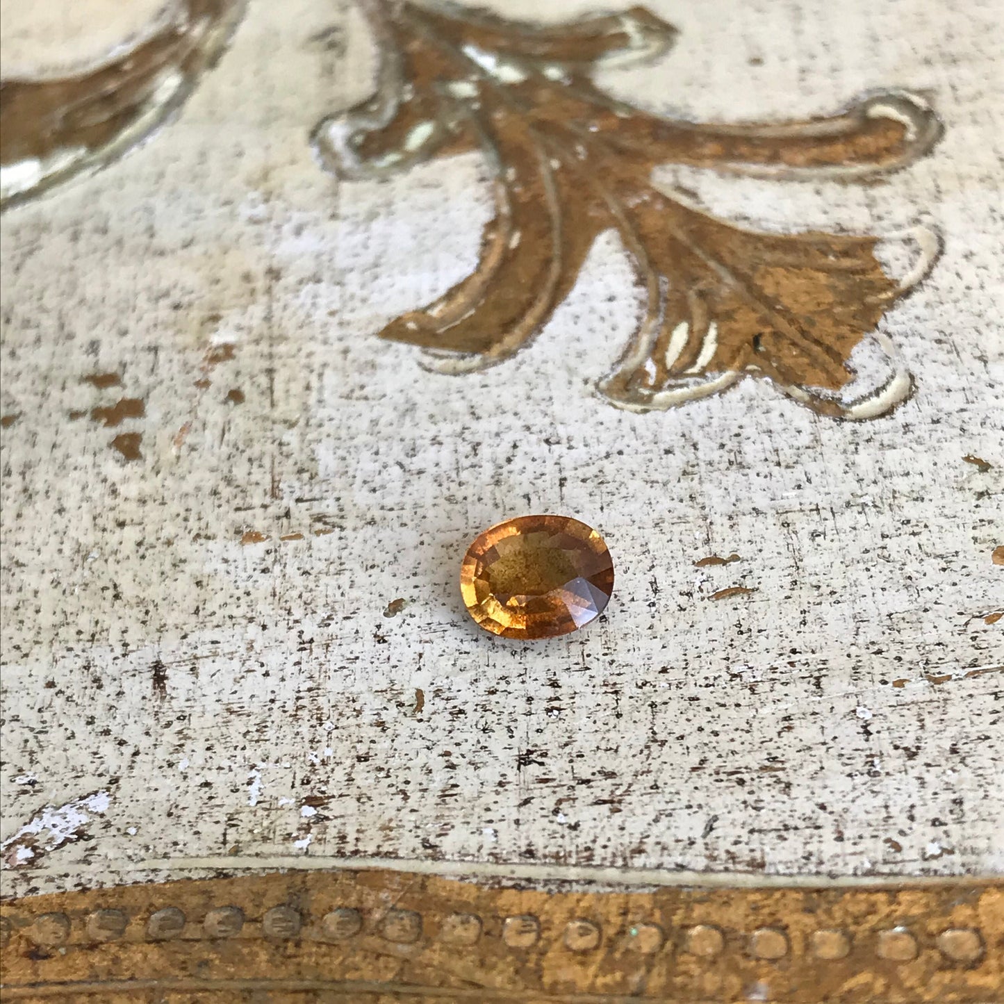 Natural Rusty Orange Sapphire 6.6x5.6mm 1 Carat Oval Cut Faceted Gem Loose Unmounted Gemstone Earth Mined Likely Unheated No Heat