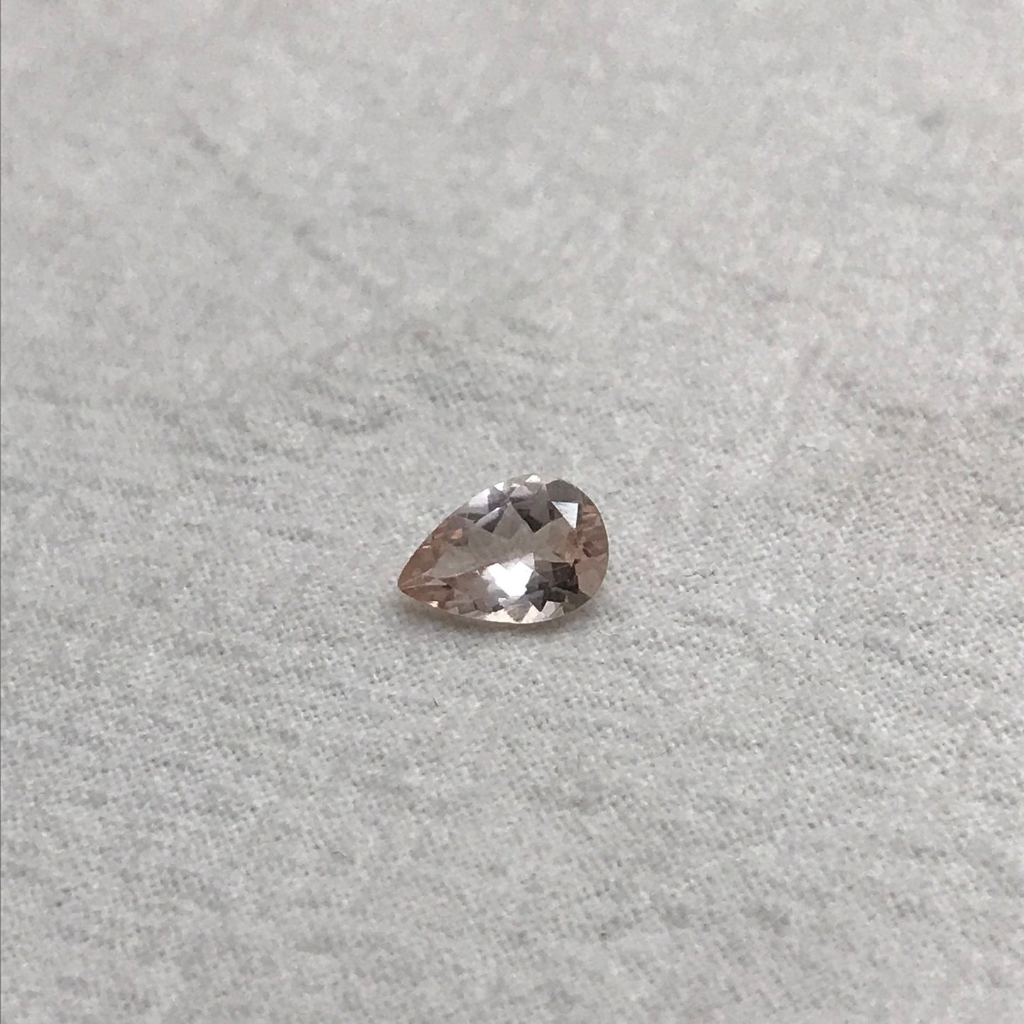 Light Pink Morganite 8.7x6mm 0.98 Carat Pear Cut Pink Loose Gem Unmounted Gemstone For Engagement Ring Wedding 9x6mm