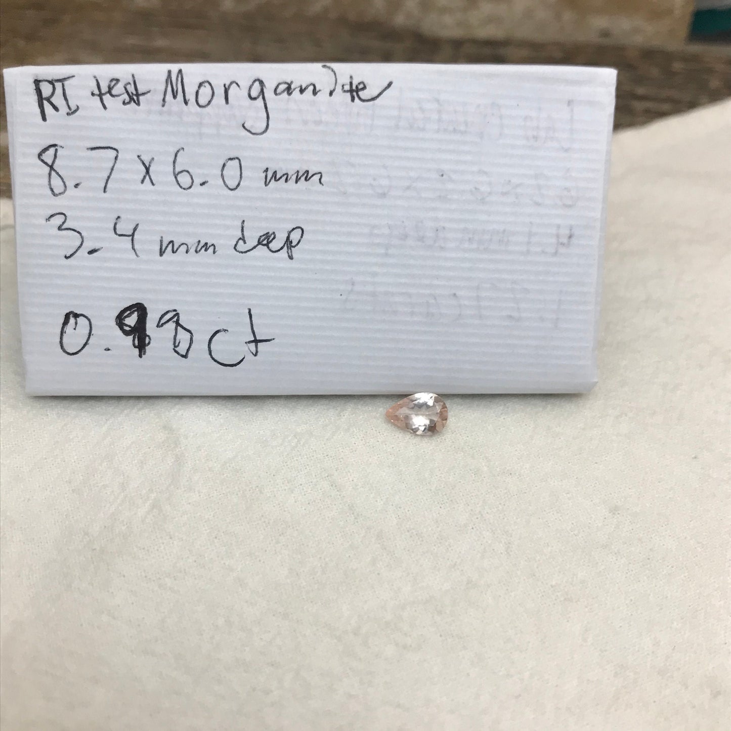 Light Pink Morganite 8.7x6mm 0.98 Carat Pear Cut Pink Loose Gem Unmounted Gemstone For Engagement Ring Wedding 9x6mm