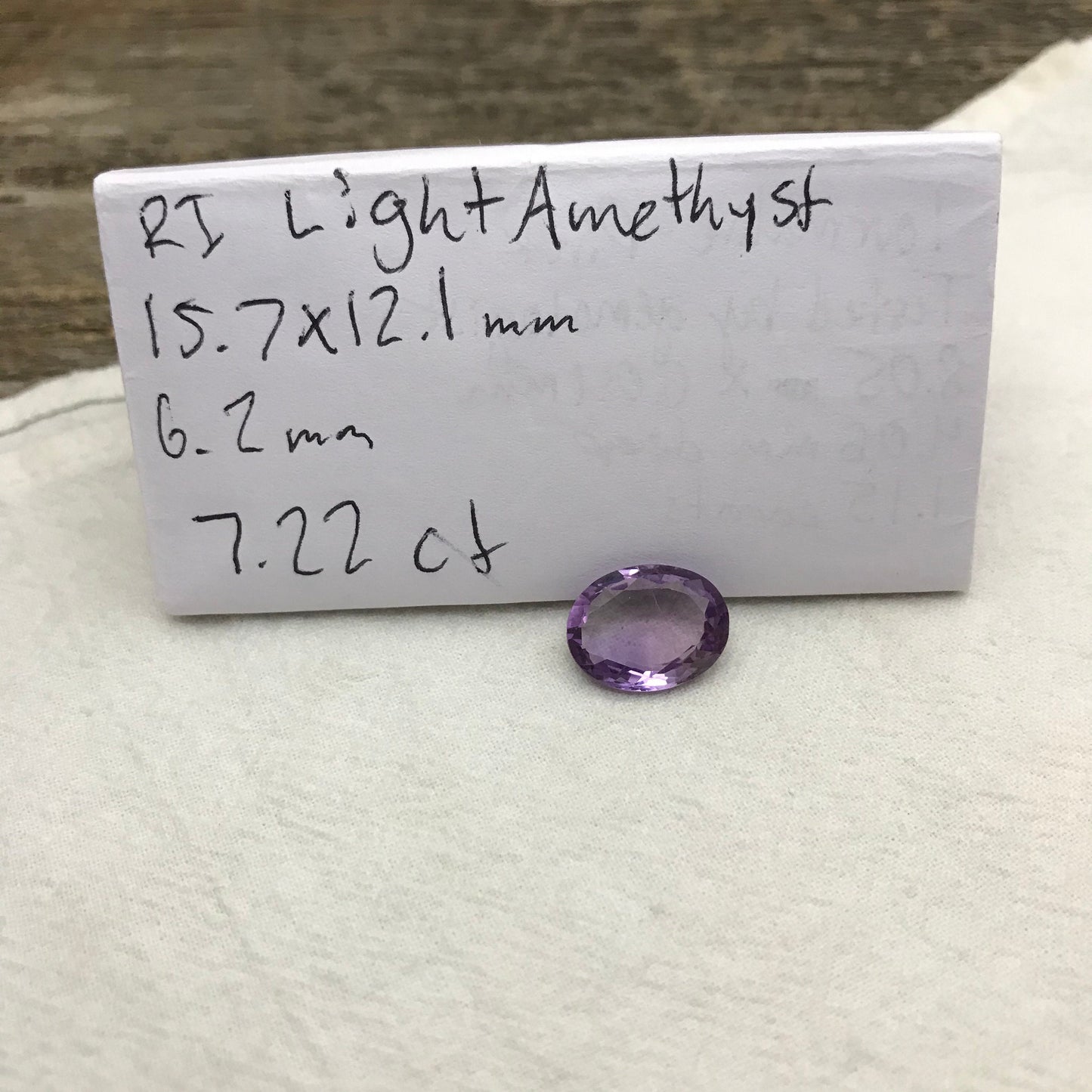 7 Carat Purple Amethyst 15.7x12mm Oval, Loose Gem Reclaimed/Recycled Gemstone Faceted for Jewelry setting, February Birthstone 16x12mm