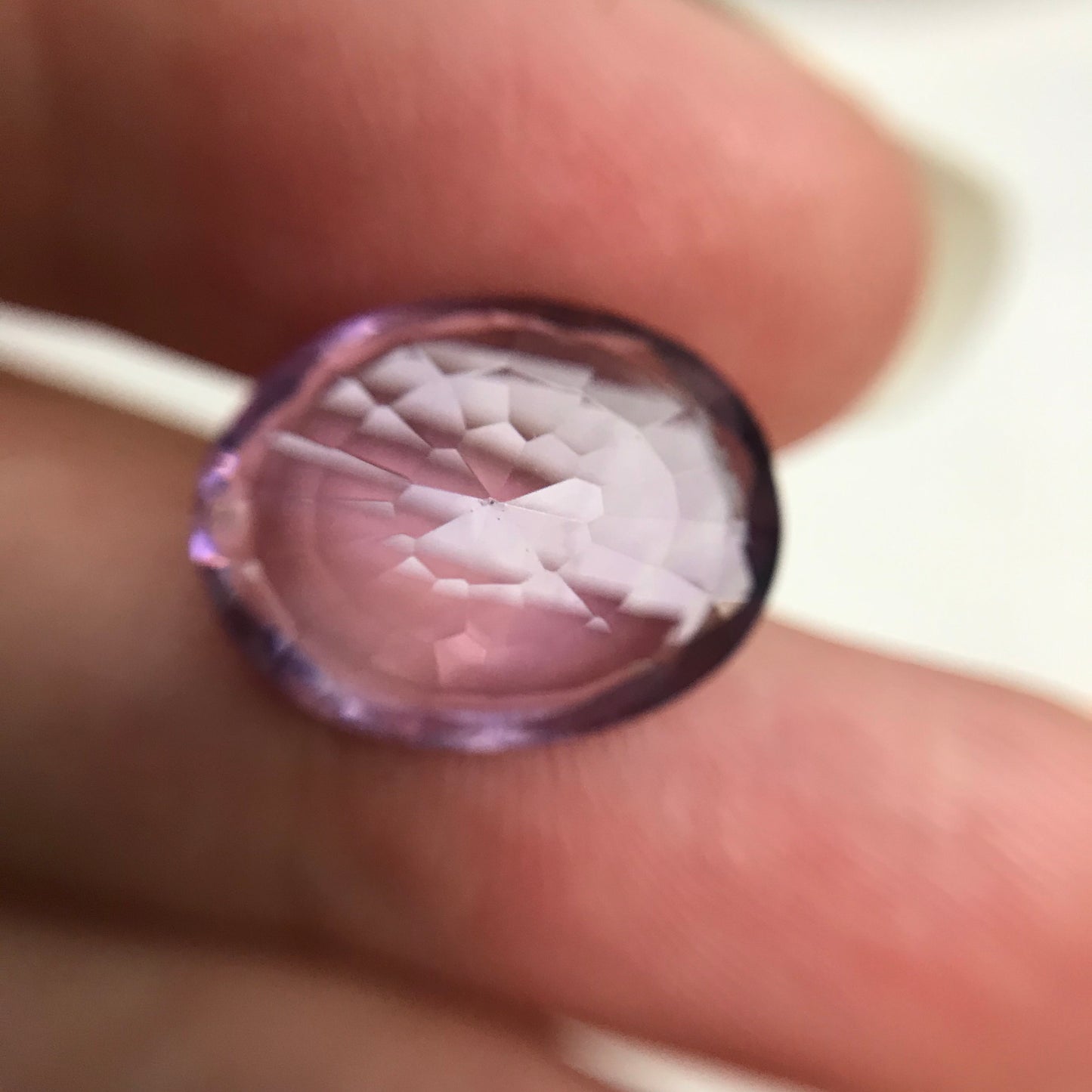 7 Carat Purple Amethyst 15.7x12mm Oval, Loose Gem Reclaimed/Recycled Gemstone Faceted for Jewelry setting, February Birthstone 16x12mm