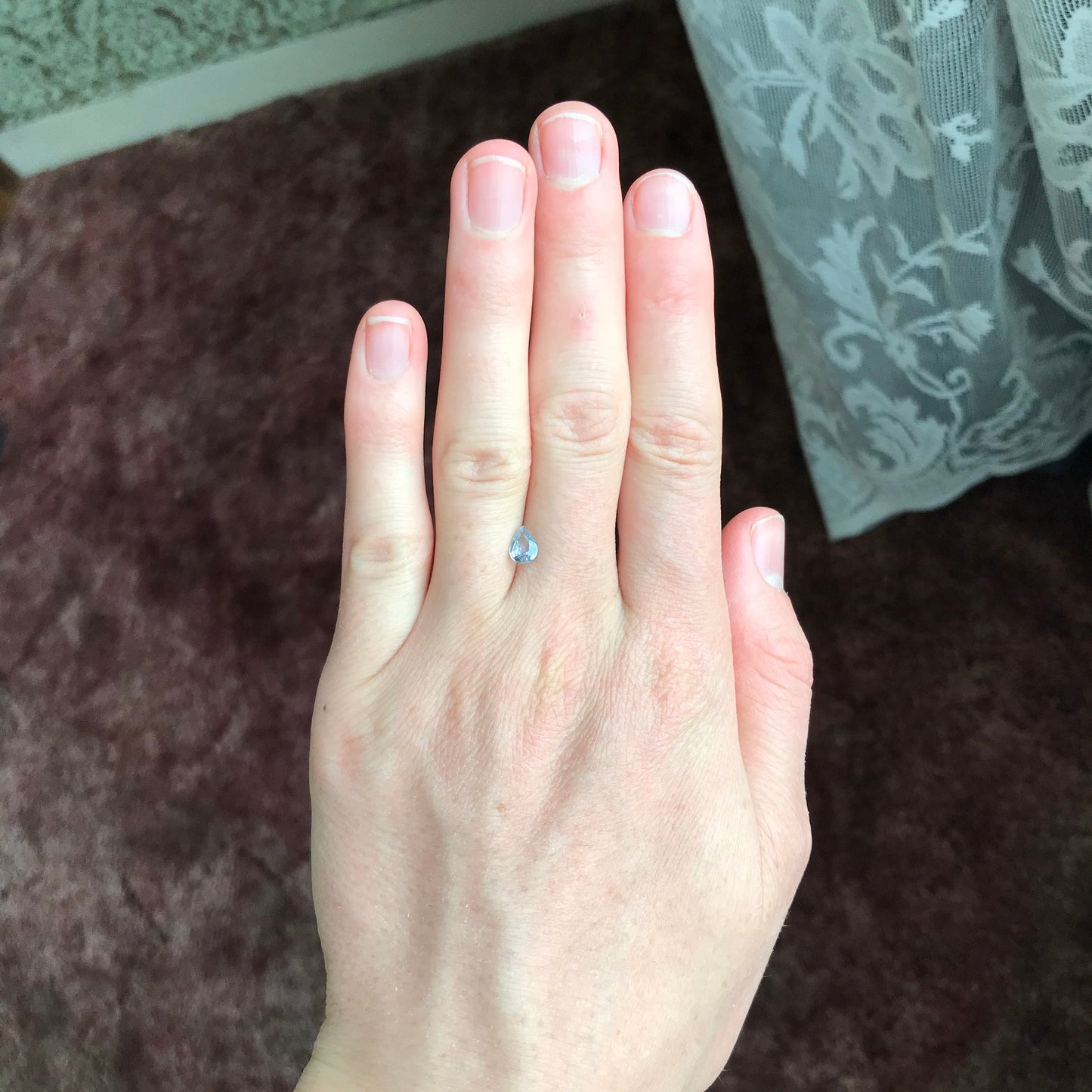 Natural Violet  Blue Sapphire 0.69 carat 6.5 x 4.7 mm Pear Cut, Faceted Loose Gemstone Light Purple Unmounted Gem 6.5 x 5mm