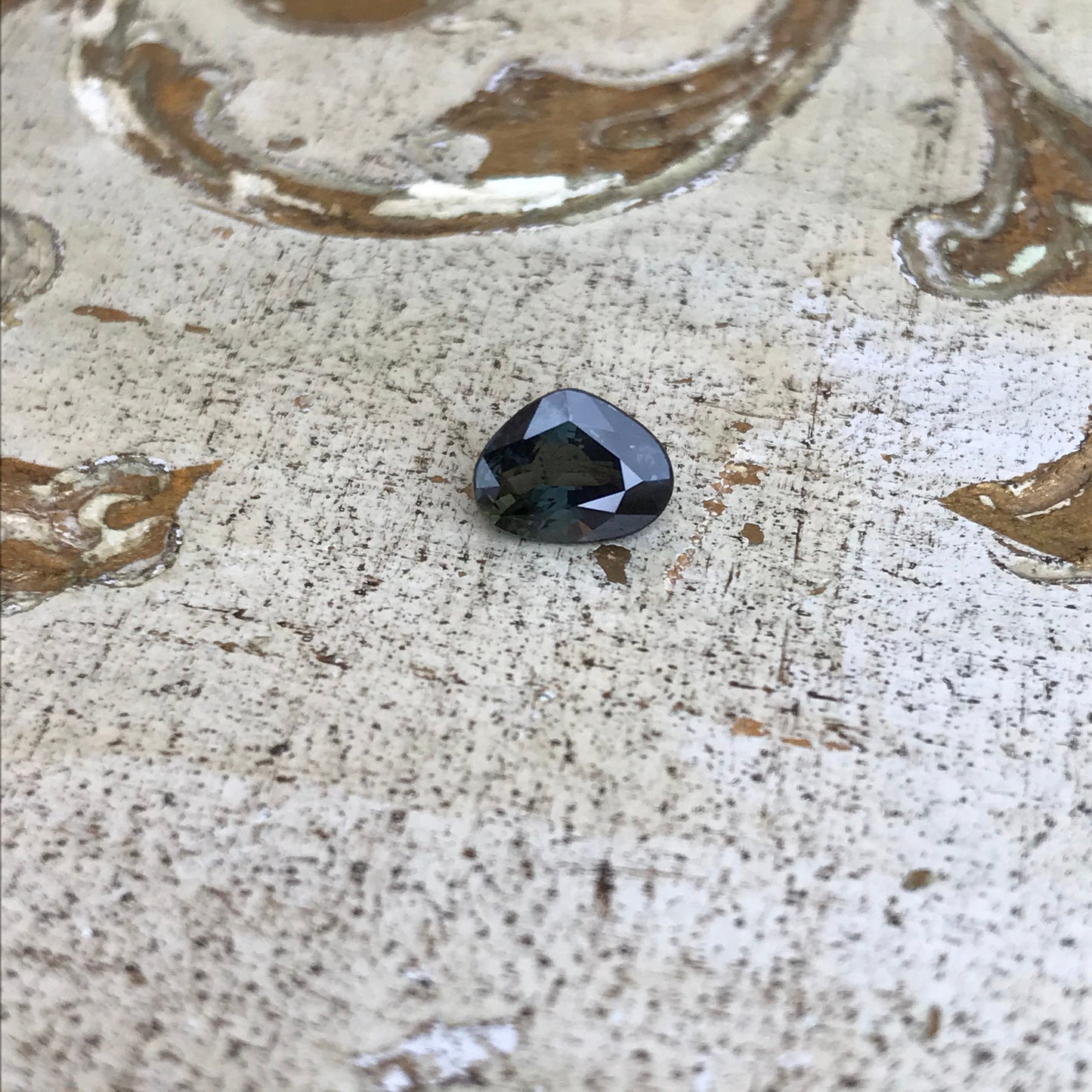 Natural Dark Green Blue Sapphire 8x6mm 2 Carat Gemstone Fat Pear Tear Drop Corundum Faceted Loose Unmounted