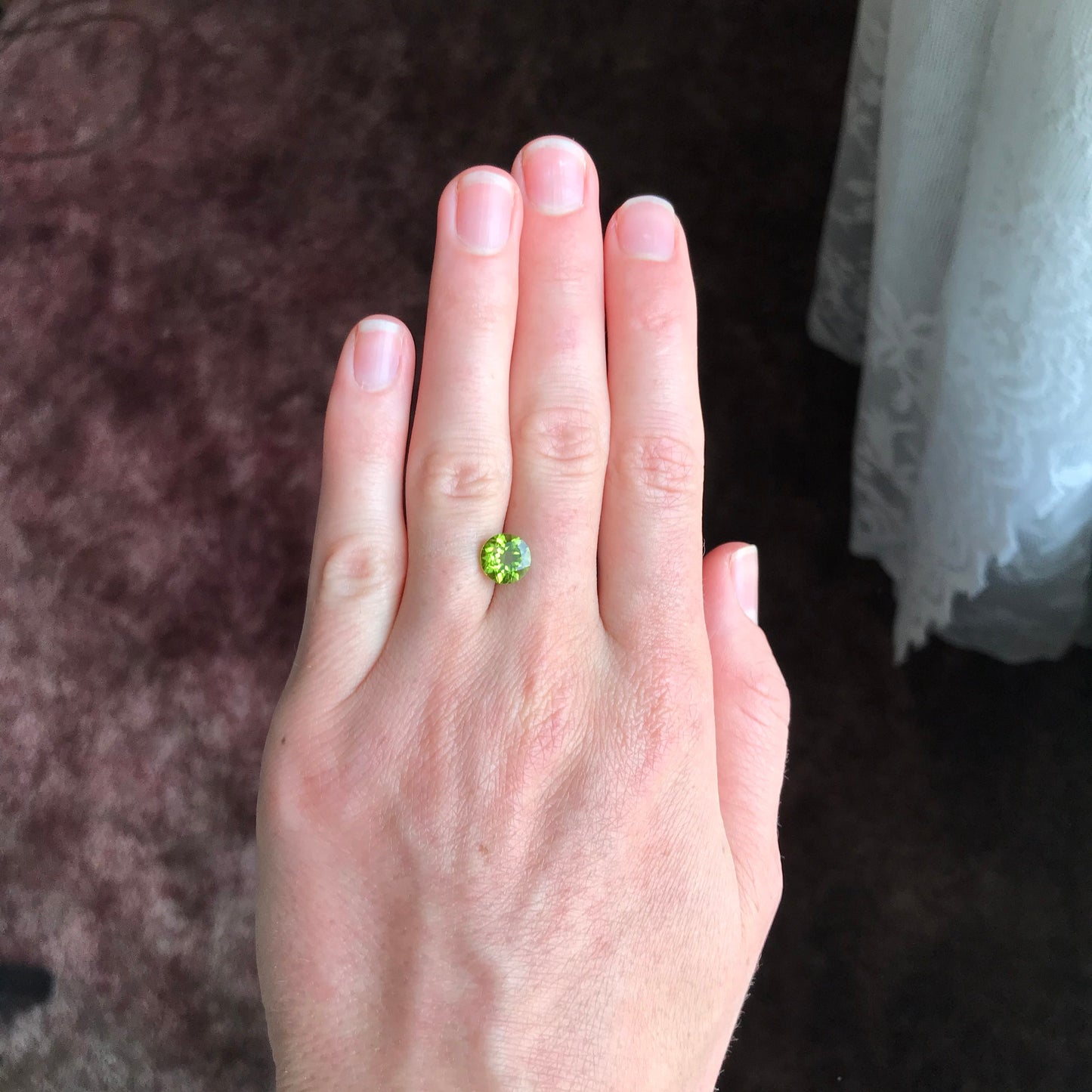 Green Peridot 8 mm Round Cut 2.28 carat Loose Natural Gem August Birthstone for Jewelry Making Faceted Unmounted Gemstone, Natural Peridot