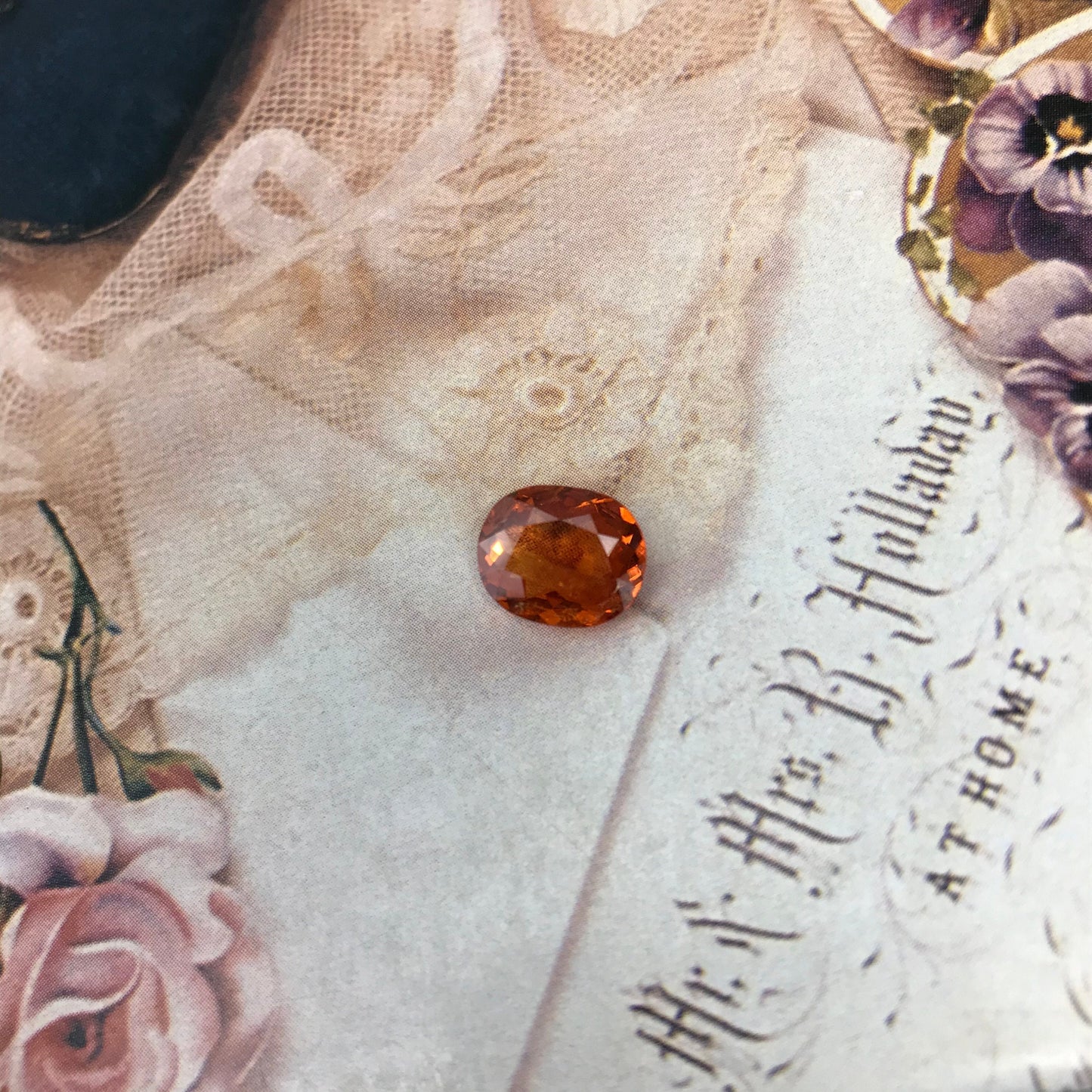 Natural Mandarin Spessartite Garnet 3.20 carat 10.4x8.6mm Faceted Oval Gemstone Unmounted Loose Gem Orange Garnet Genuine Earth Mined Stone