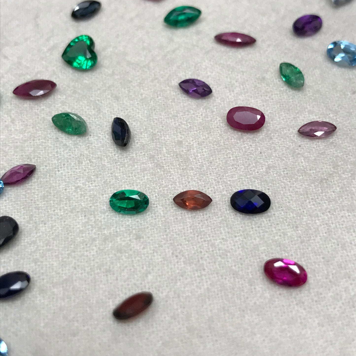 3 Gemstone Mix, 5mm Loose Faceted Gems, Precious and Semiprecious Gems, Topaz, Amethyst, Ruby, Sapphire, Emerald, Surprise Gems