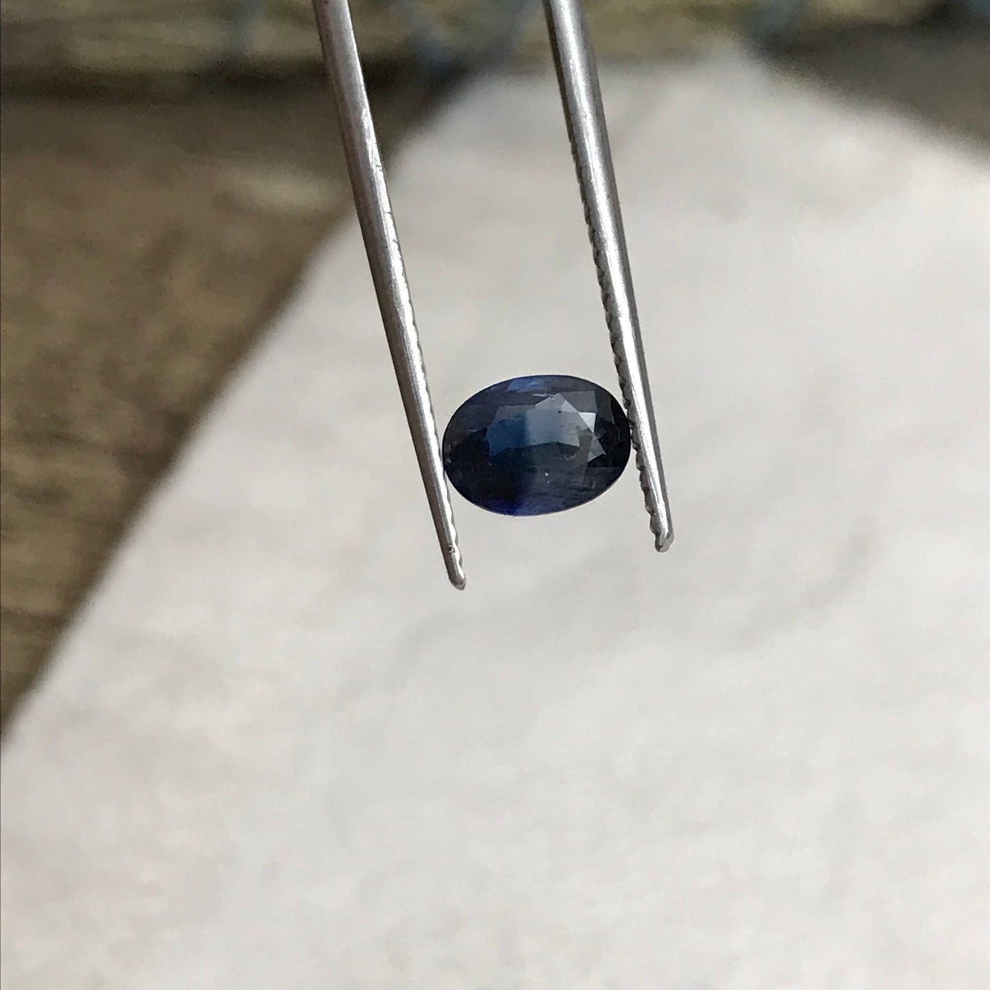 Natural Blue Sapphire 0.88 carat 6.7x4.8mm Oval Cut, Heat Treated, Unmounted Faceted Loose Gemstone for Jewelry Setting