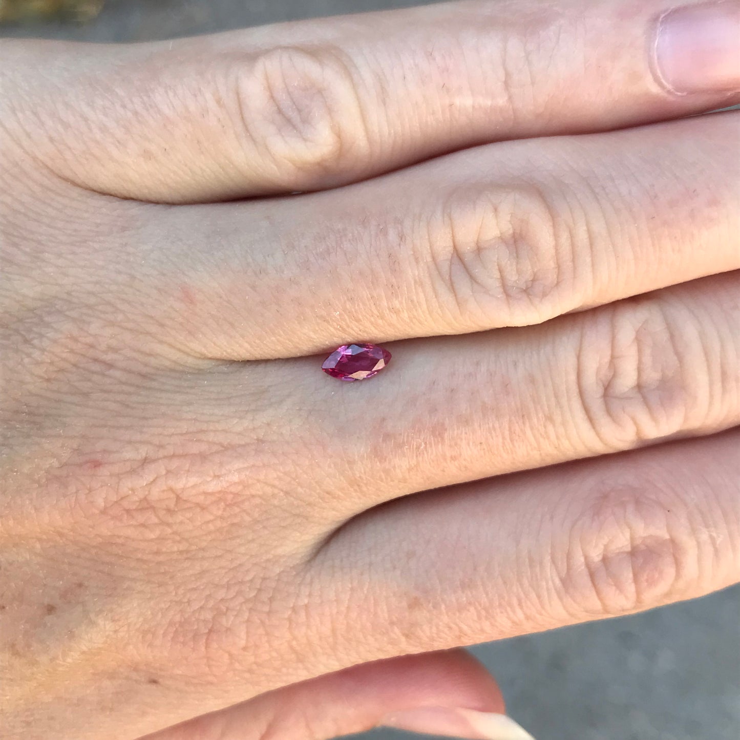 Marquise Natural Ruby 0.41 Carat, 6.5x3.5mm Gemstone, Loose Faceted July Birthstone Heated Pink Red Ruby