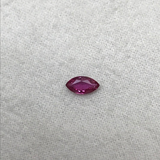 Marquise Natural Ruby 0.41 Carat, 6.5x3.5mm Gemstone, Loose Faceted July Birthstone Heated Pink Red Ruby