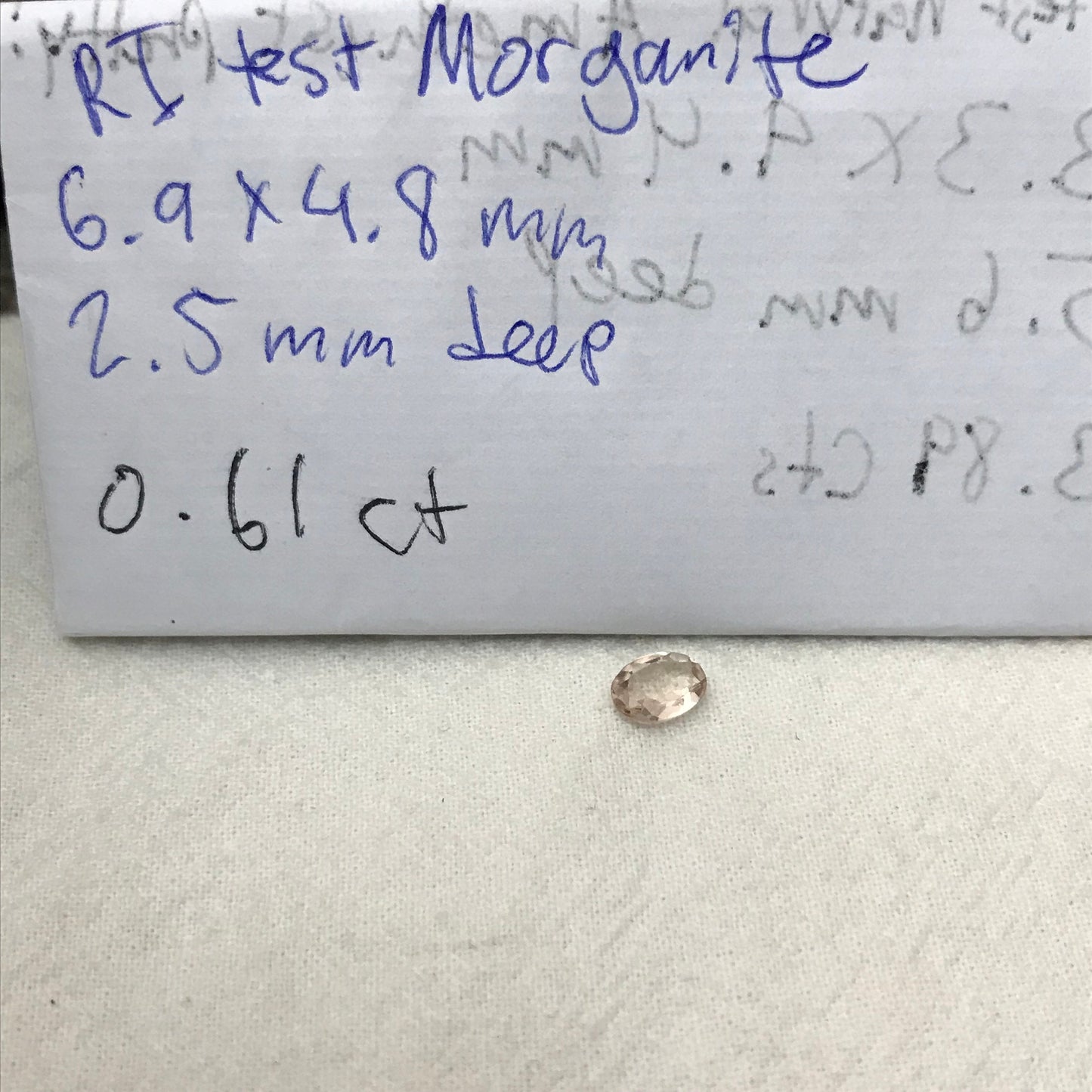 7x5mm Morganite 0.61Carat Oval Cut Peach Color Beryl Faceted Loose Recycled Gemstone