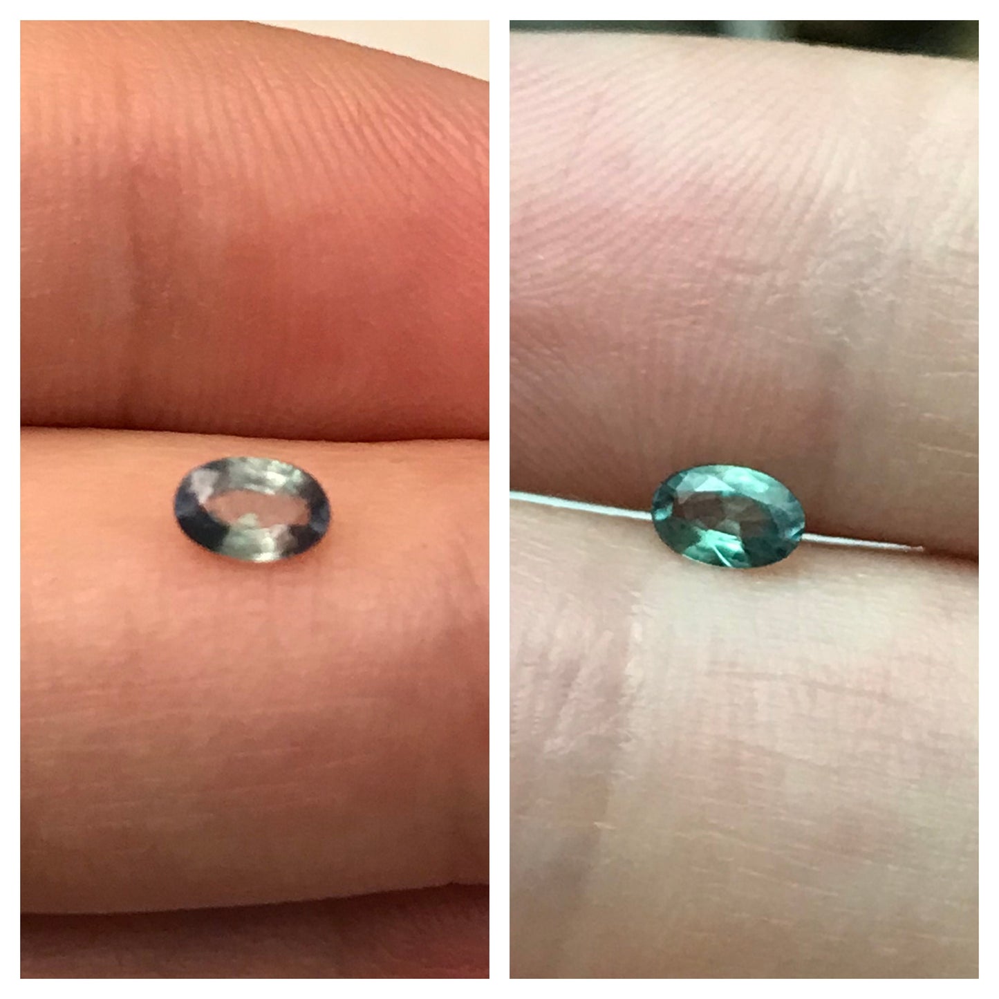 0.27cts Natural Alexandrite Chrysoberyl 5x3mm Blue Green Purple Loose Real Gemstone Faceted Gem Rare Carat Color Change Oval