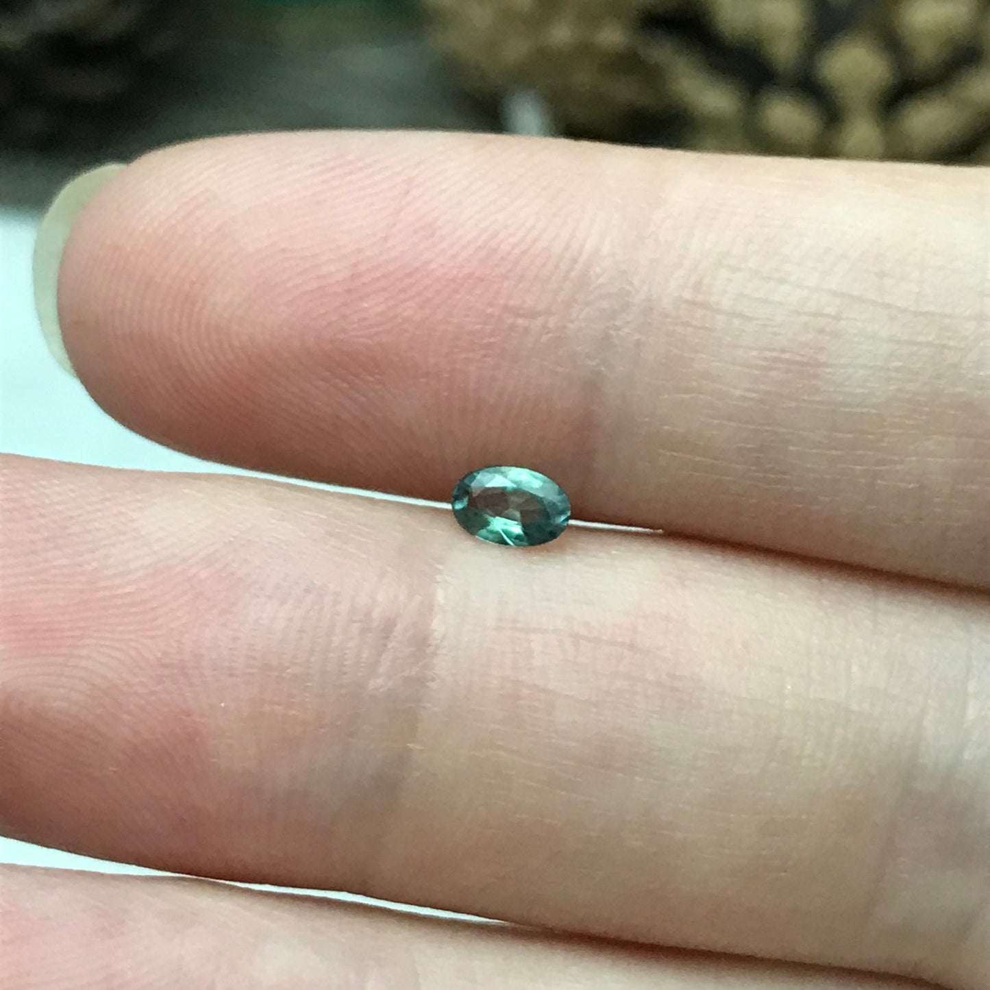 0.27cts Natural Alexandrite Chrysoberyl 5x3mm Blue Green Purple Loose Real Gemstone Faceted Gem Rare Carat Color Change Oval