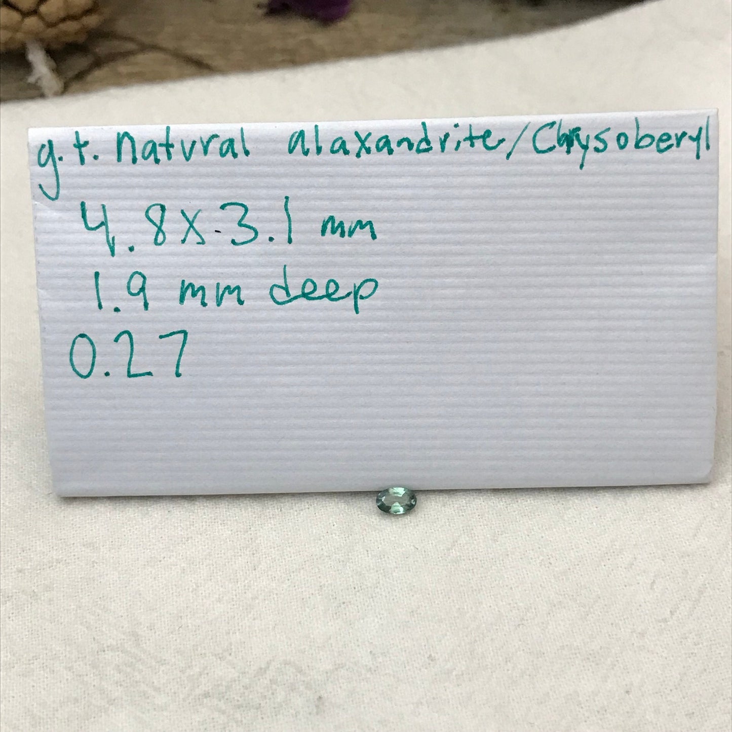0.27cts Natural Alexandrite Chrysoberyl 5x3mm Blue Green Purple Loose Real Gemstone Faceted Gem Rare Carat Color Change Oval