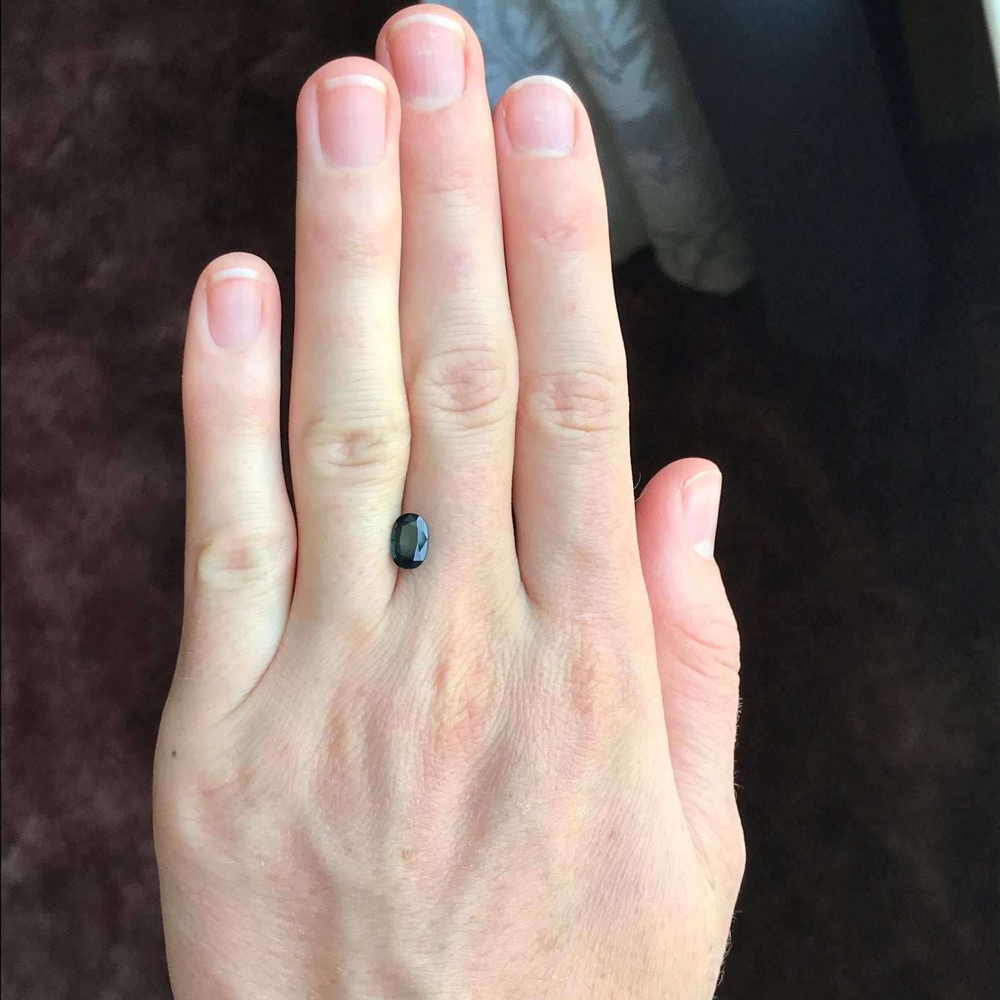 Natural Dark Teal Blue Sapphire 7.8x5mm Oval 1.04 Carat Unheated Faceted Loose Unmounted Gemstone Earth Mined Gem US Seller- Reclaimed