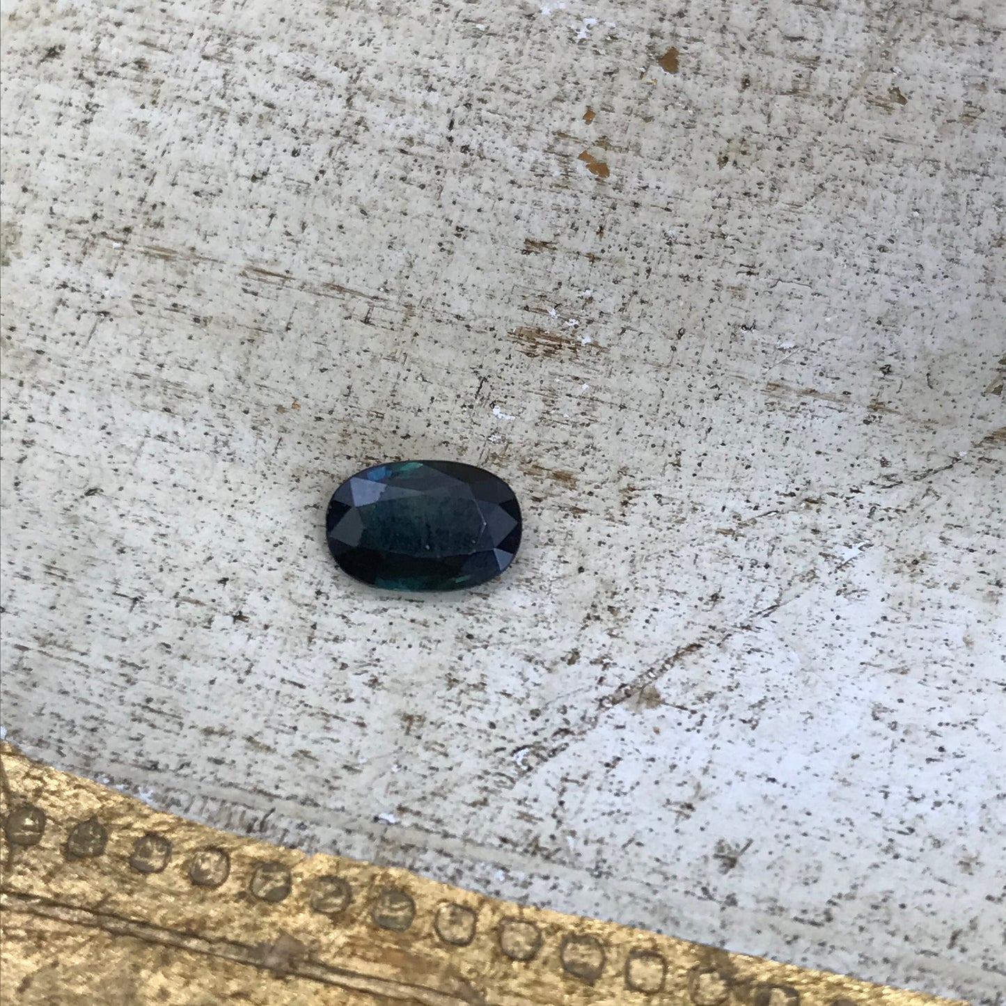 Natural Dark Teal Blue Sapphire 7.8x5mm Oval 1.04 Carat Unheated Faceted Loose Unmounted Gemstone Earth Mined Gem US Seller- Reclaimed
