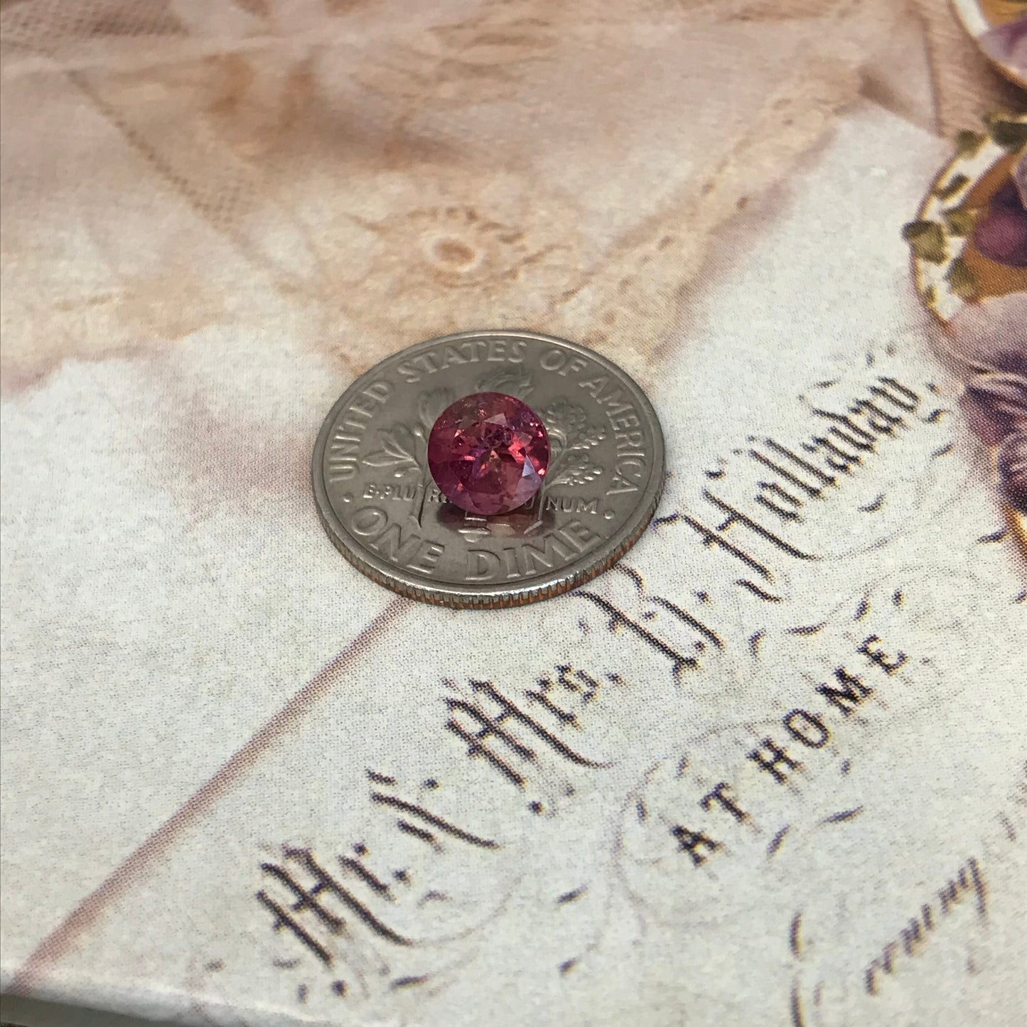 Pink Purple Tourmaline 0.90 carat 6mm Round Cut, Unmounted Faceted Loose Gemstone for Jewelry Setting