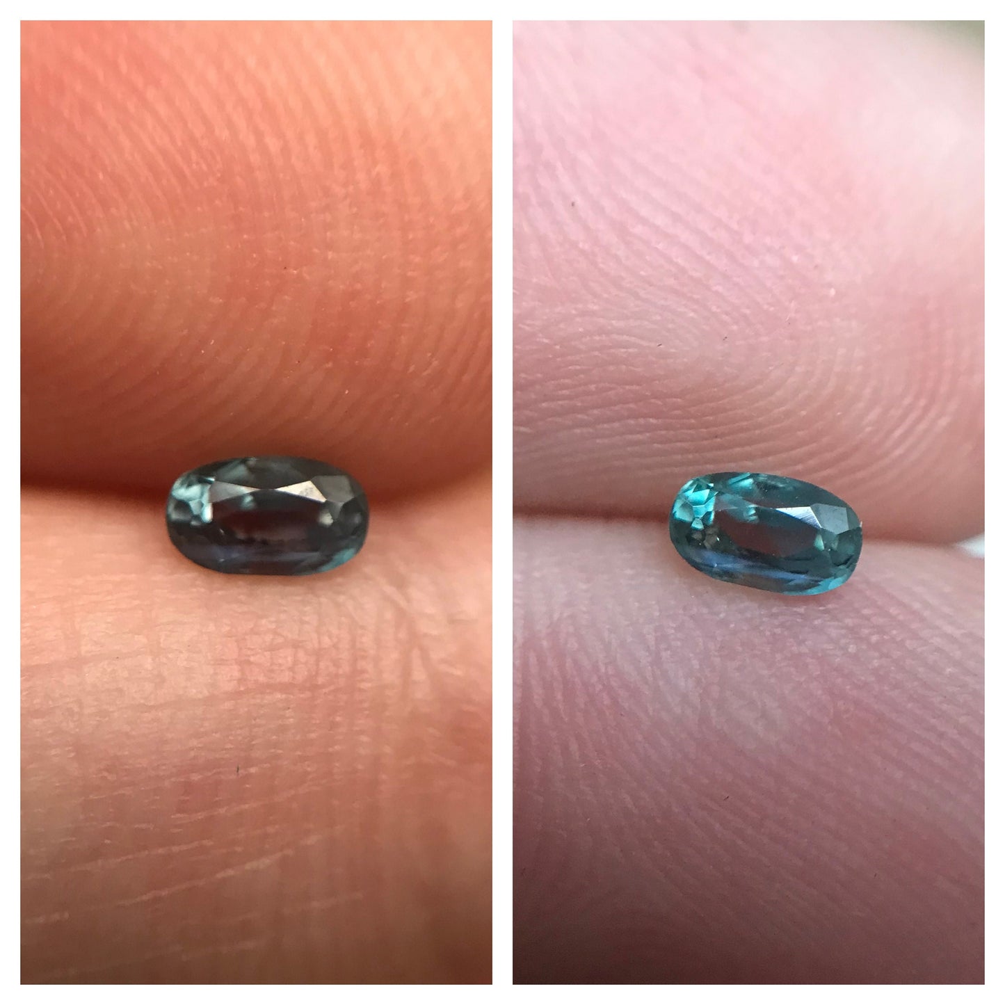 0.25cts Natural Alexandrite Chrysoberyl 4.3x2.5mm Blue Green Purple Loose Gemstone Faceted Gem Rare, Color Change Oval