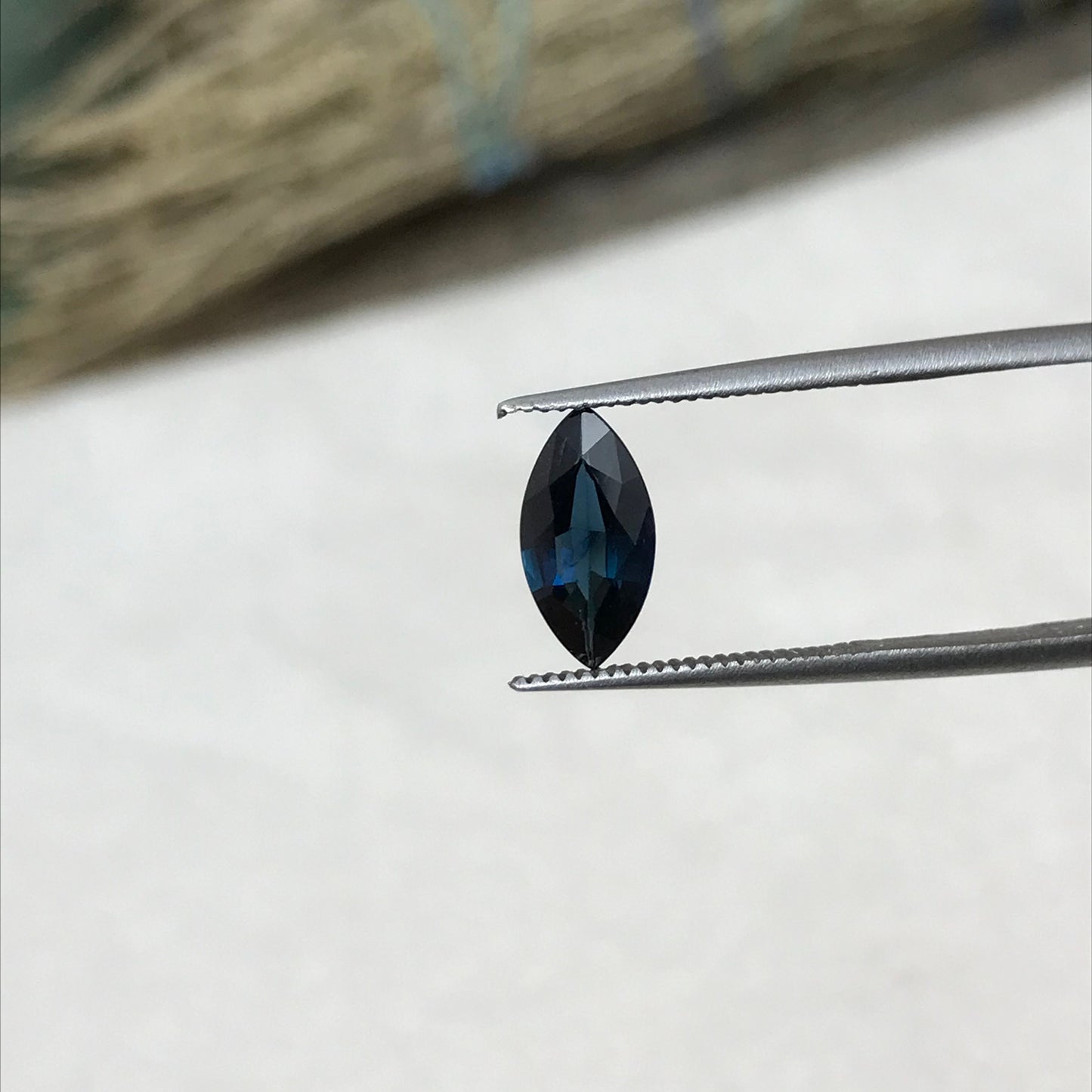 Natural Dark Blue Sapphire 10x5mm Marquise Cut, 1 ct Loose Blue Gem, Faceted Loose Recycled Gemstone US Seller