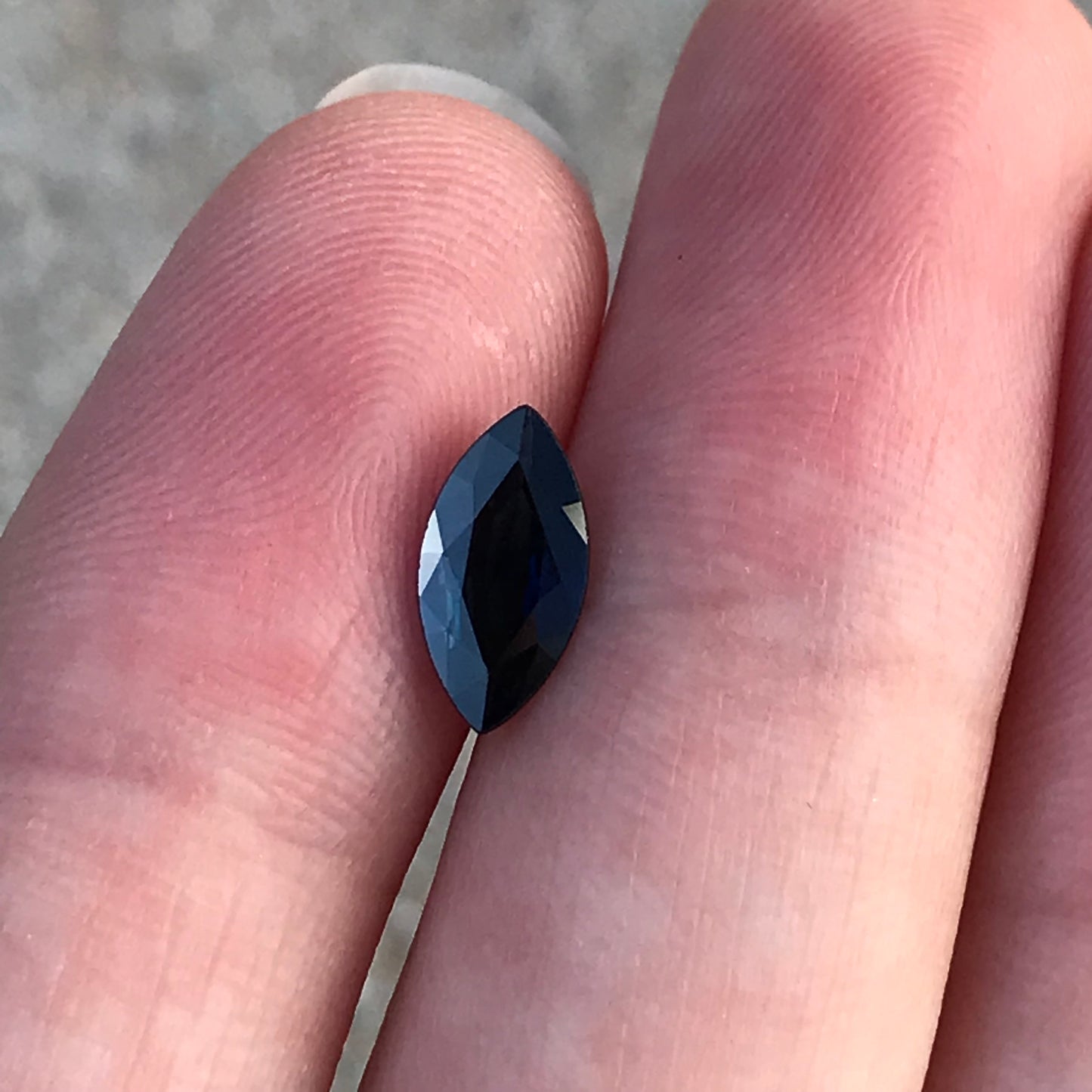 Natural Dark Blue Sapphire 10x5mm Marquise Cut, 1 ct Loose Blue Gem, Faceted Loose Recycled Gemstone US Seller
