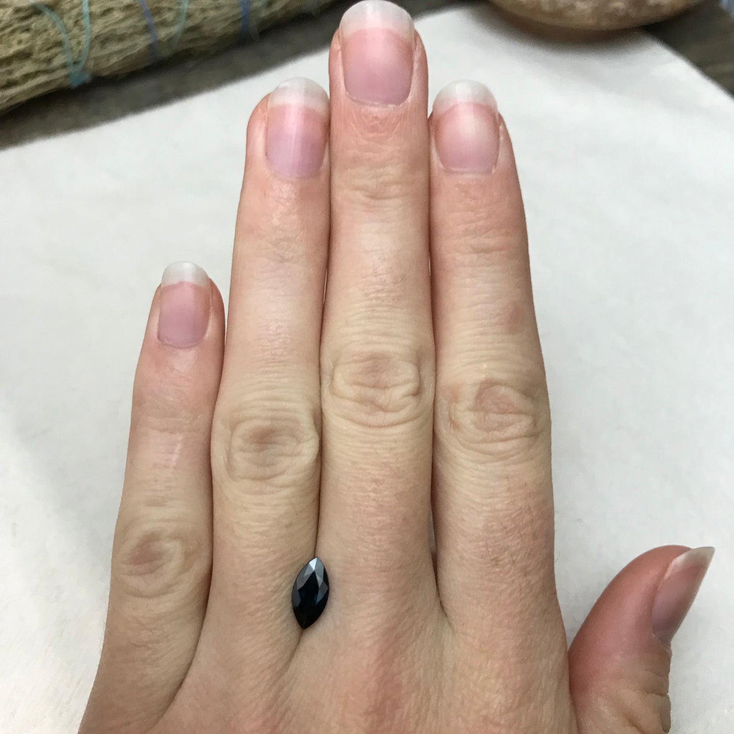 Natural Dark Blue Sapphire 10x5mm Marquise Cut, 1 ct Loose Blue Gem, Faceted Loose Recycled Gemstone US Seller