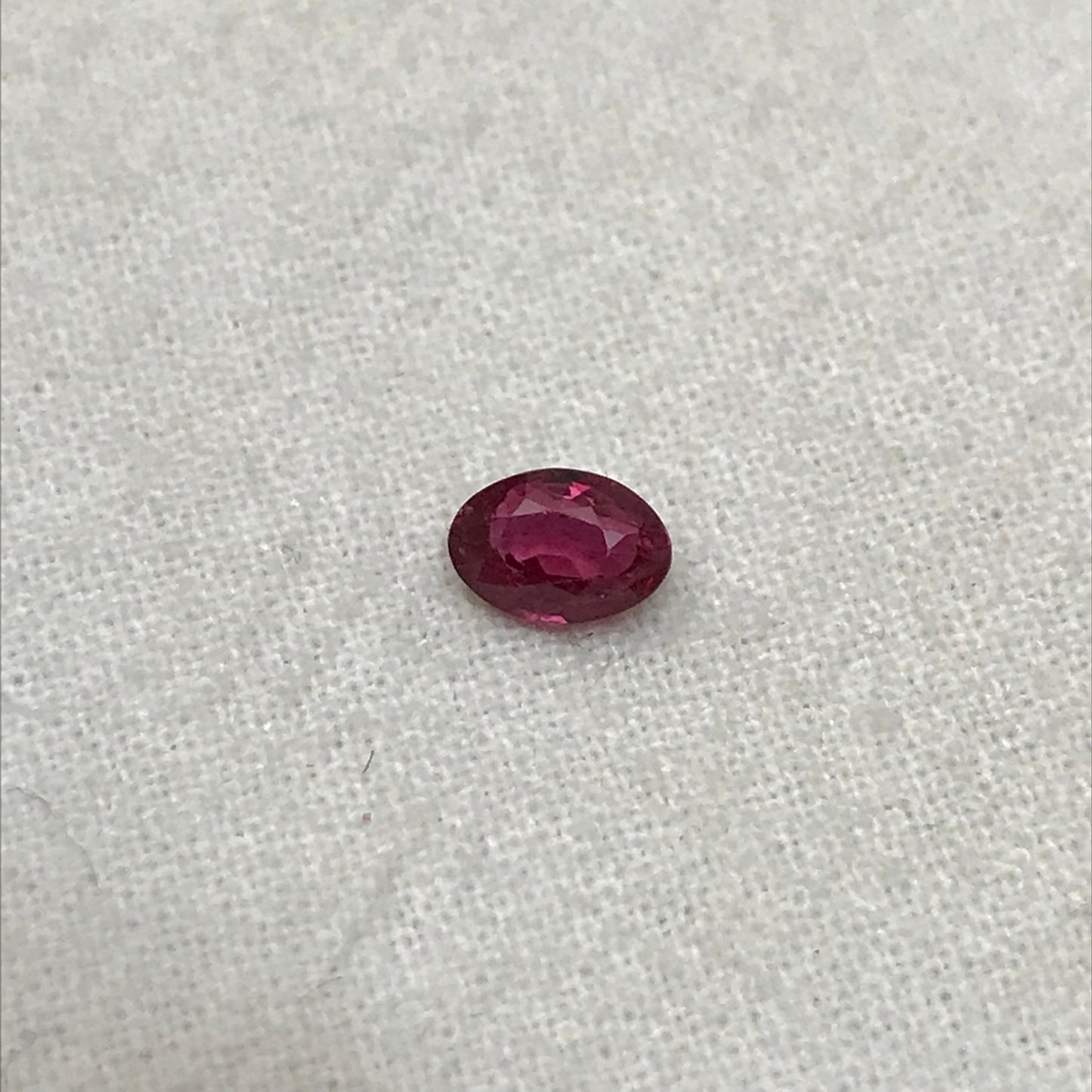 Natural Ruby 0.57 Carat 6x4mm Heated Loose Gemstone, Faceted Gem Oval Cut Red July Birthstone, Recycled Gems