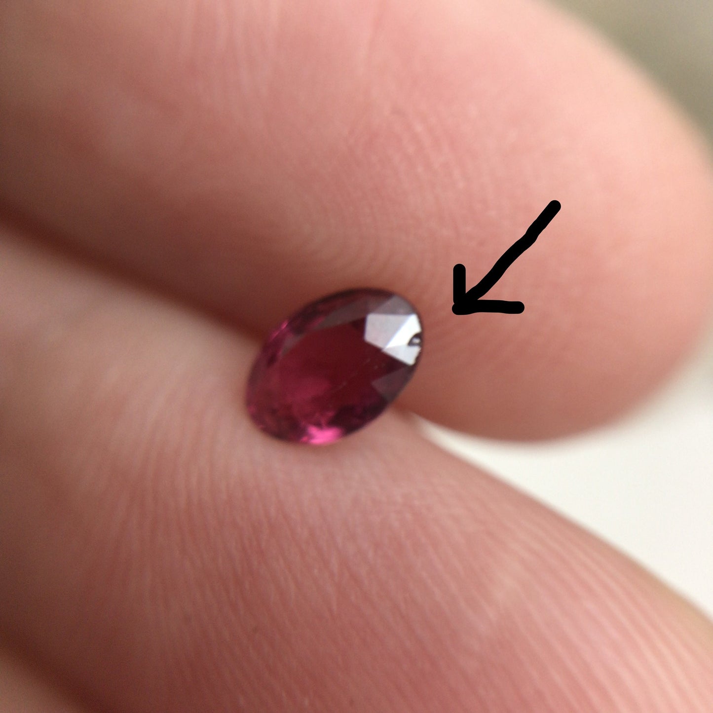 Natural Ruby 0.57 Carat 6x4mm Heated Loose Gemstone, Faceted Gem Oval Cut Red July Birthstone, Recycled Gems