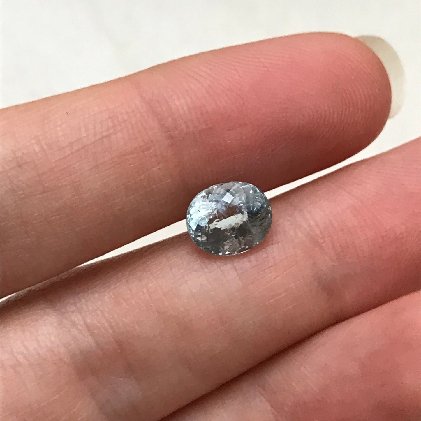 Aquamarine 2 carat 8.4x7mm Oval Cut Natural Aquamarine, Faceted Loose Gem Unmounted Gemstone, FlowingGems 8.5x7mm