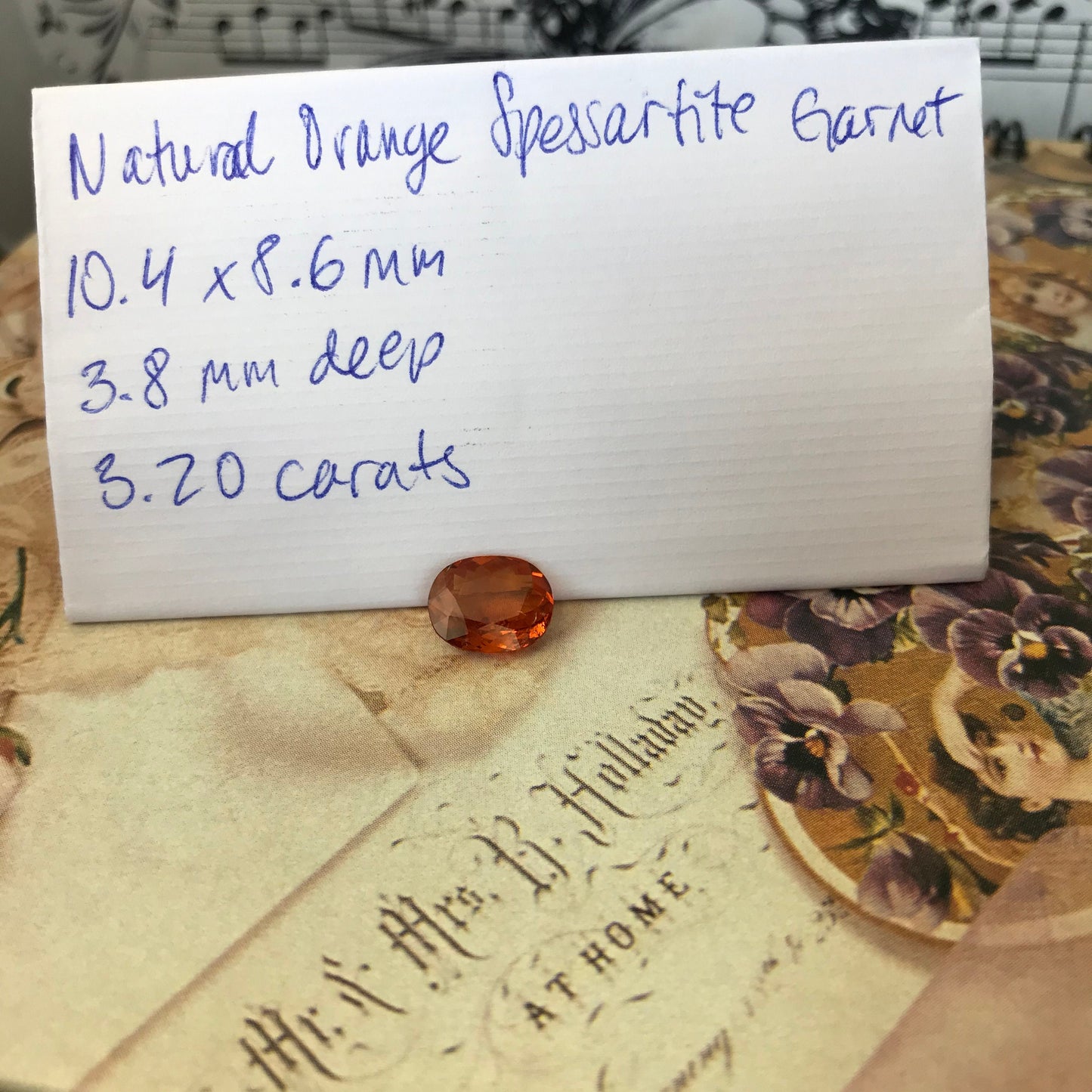 Natural Mandarin Spessartite Garnet 3.20 carat 10.4x8.6mm Faceted Oval Gemstone Unmounted Loose Gem Orange Garnet Genuine Earth Mined Stone