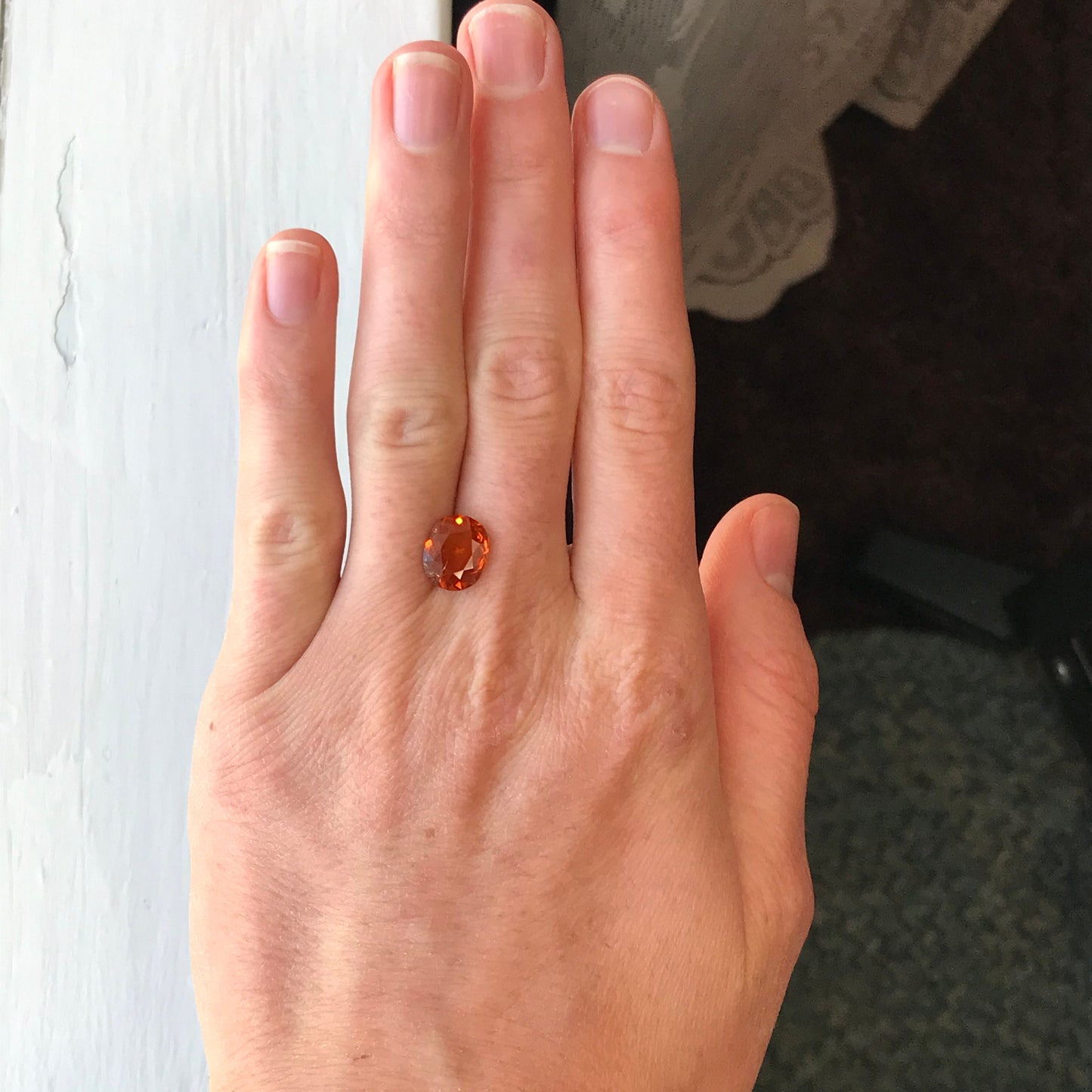 Natural Mandarin Spessartite Garnet 3.20 carat 10.4x8.6mm Faceted Oval Gemstone Unmounted Loose Gem Orange Garnet Genuine Earth Mined Stone