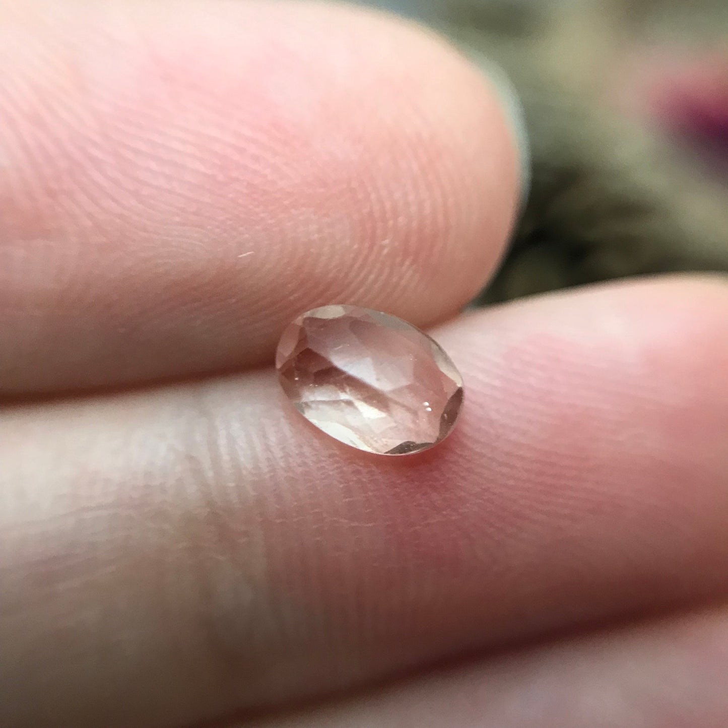 7x5mm Morganite 0.61Carat Oval Cut Peach Color Beryl Faceted Loose Recycled Gemstone